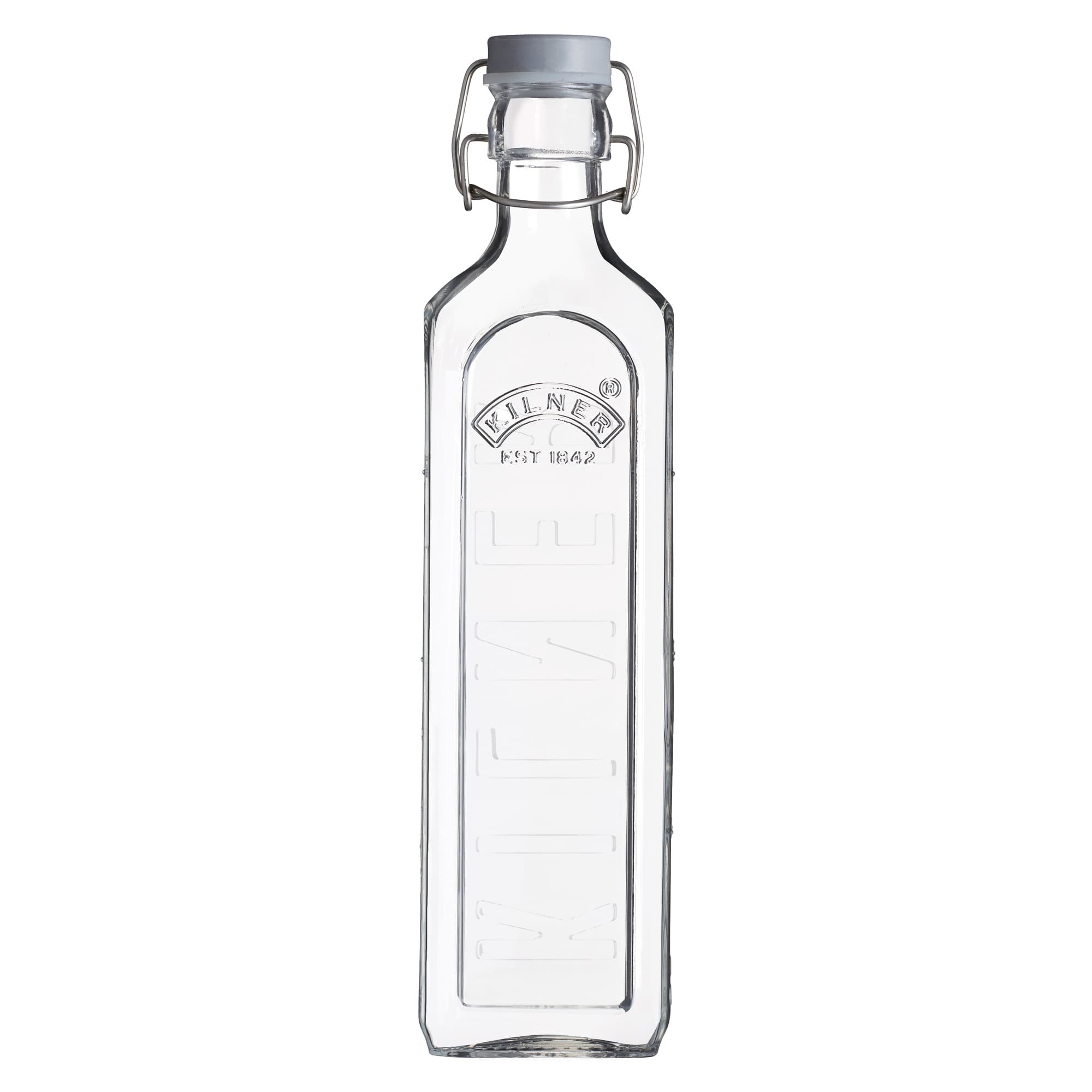KILNER® Glasflasche mit Bügelverschluß eckig 1l