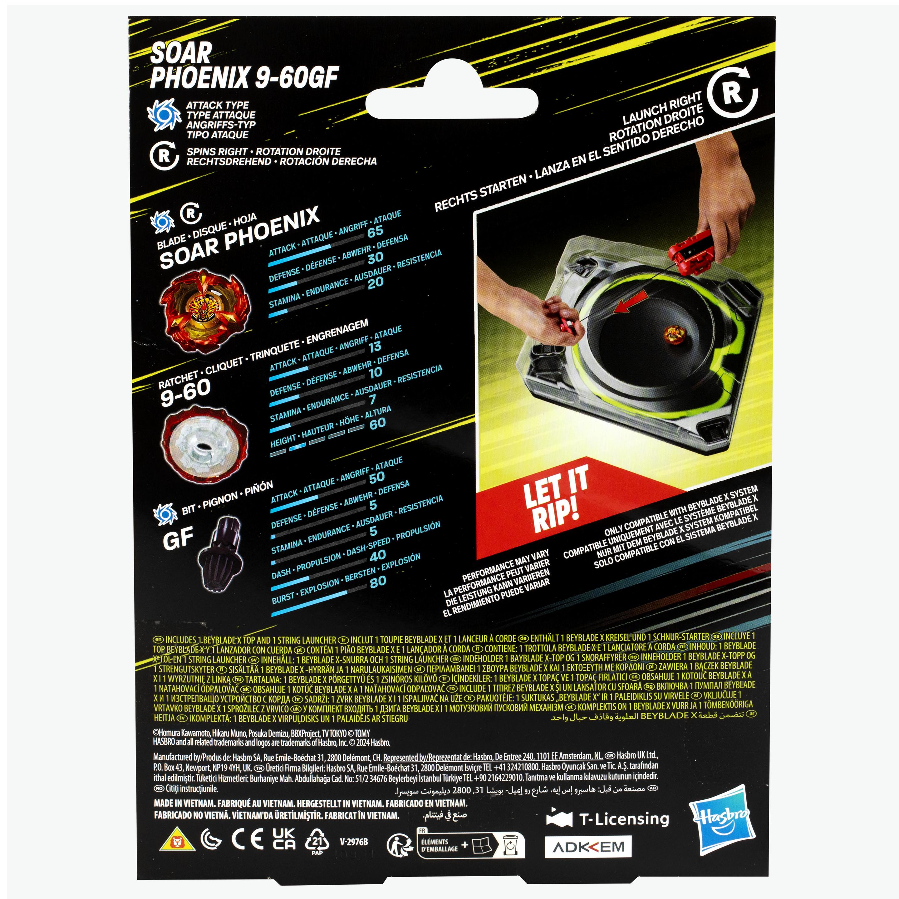 Produktbild Hasbro - Beyblade X Soar Phoenix Deluxe Schnur-Starter Set 3 von 12