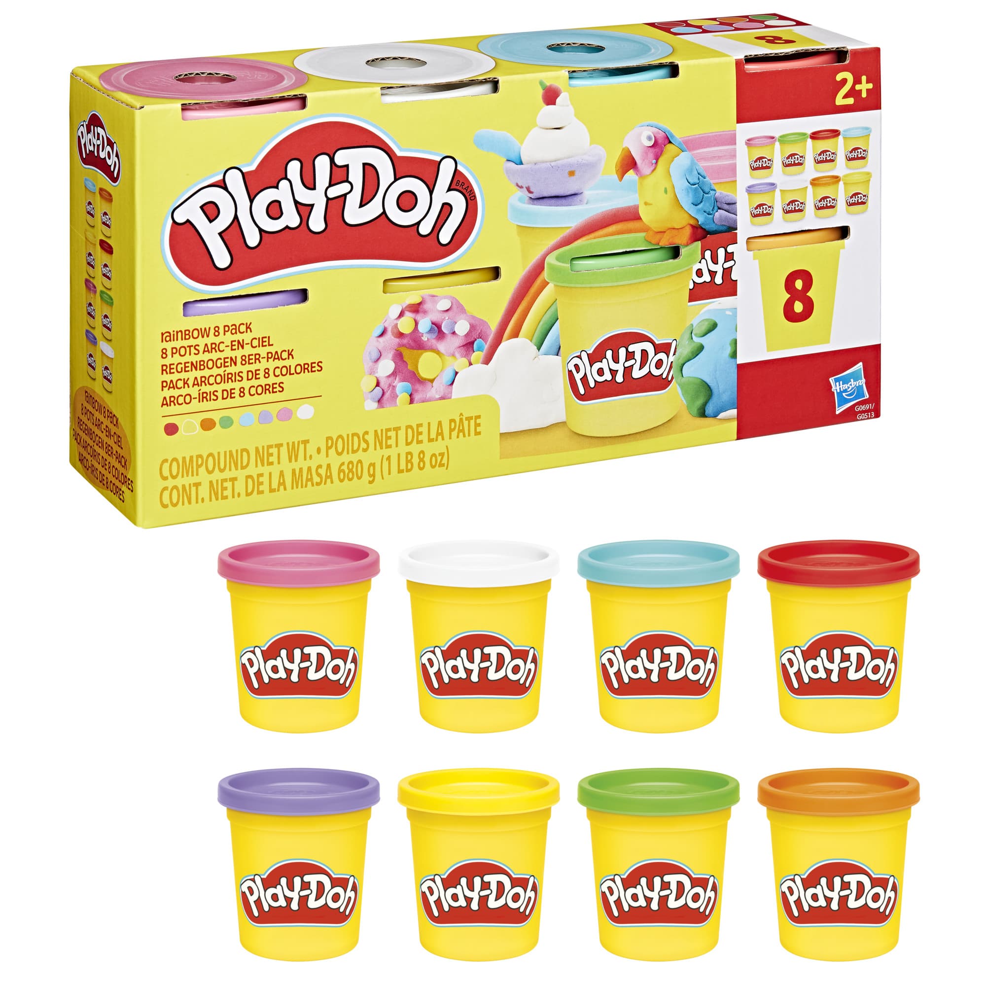 Hasbro - Play-Doh Regenbogen 8er-Pack