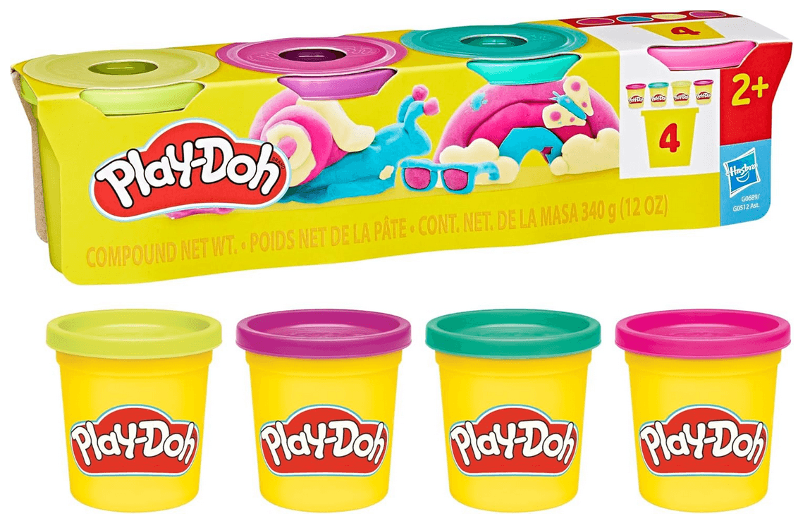 Hasbro - Play-Doh 4er-Pack kräftige Farben à 85 g
