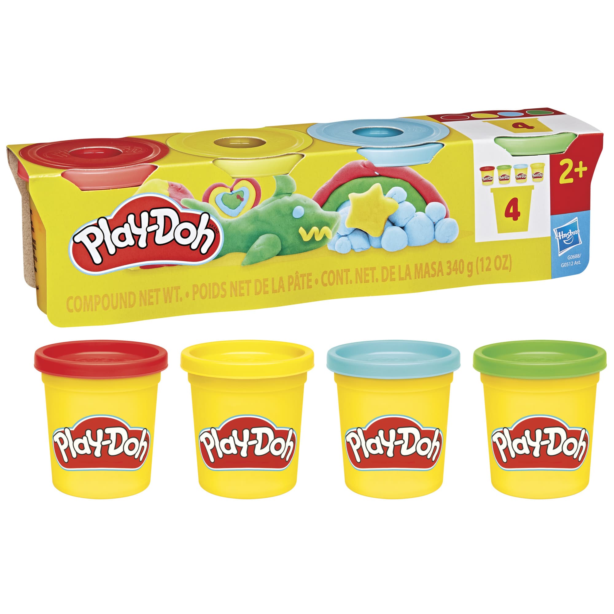 Hasbro - Play-Doh 4er-Pack klassische Farben