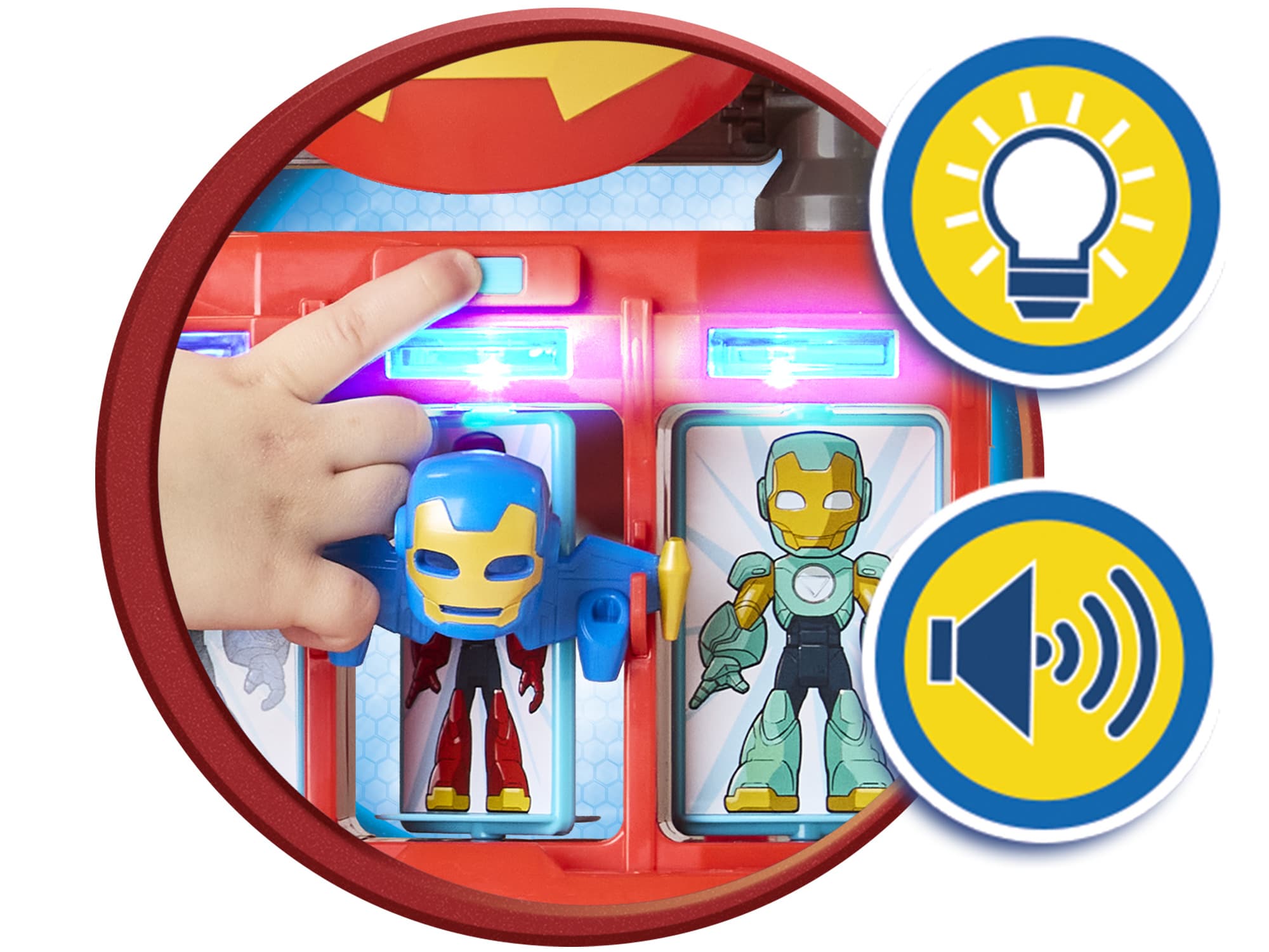 Produktbild Hasbro - Marvel Iron Man and his Awesome Friends elektronisches Iron Quartier Spielset für Jungen und Mädchen 15 von 16