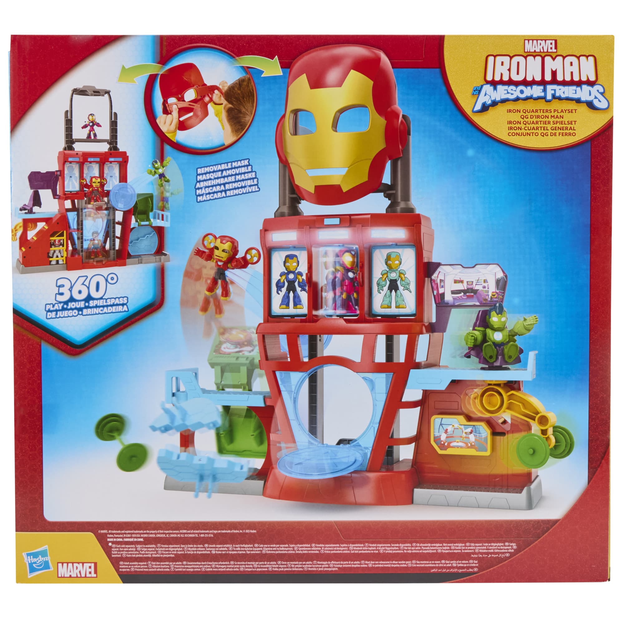Produktbild Hasbro - Marvel Iron Man and his Awesome Friends elektronisches Iron Quartier Spielset für Jungen und Mädchen 13 von 16