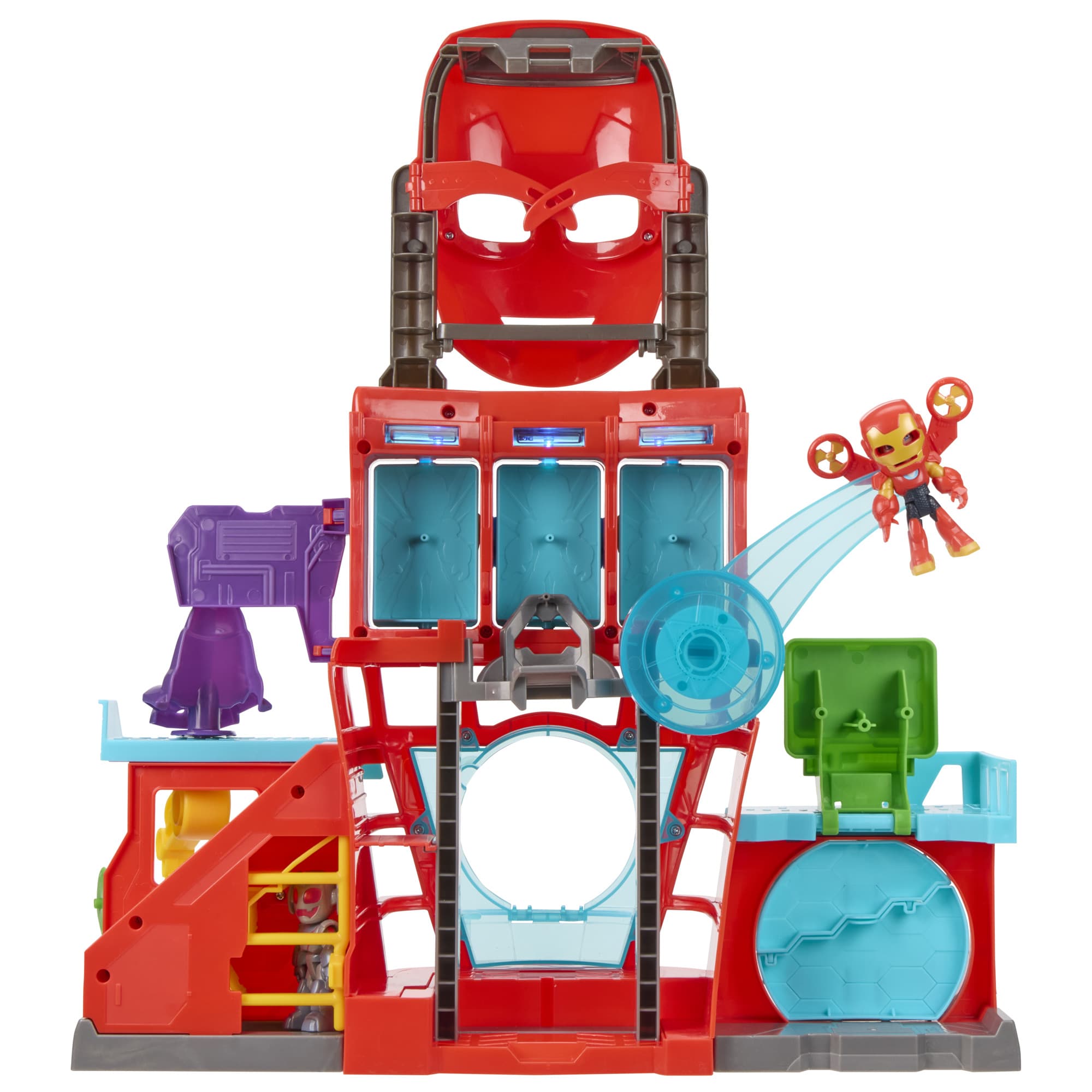 Produktbild Hasbro - Marvel Iron Man and his Awesome Friends elektronisches Iron Quartier Spielset für Jungen und Mädchen 12 von 16