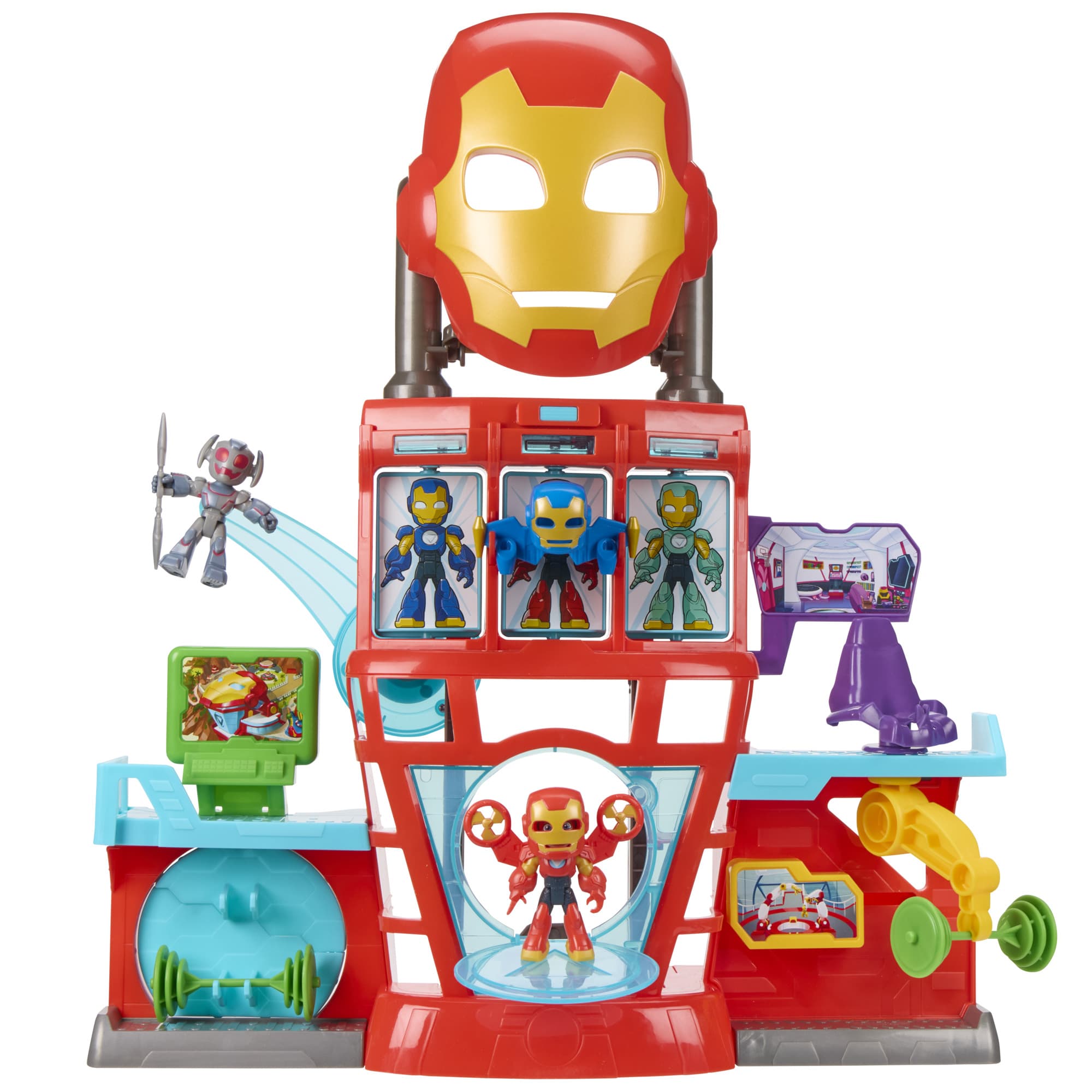 Produktbild Hasbro - Marvel Iron Man and his Awesome Friends elektronisches Iron Quartier Spielset für Jungen und Mädchen 11 von 16
