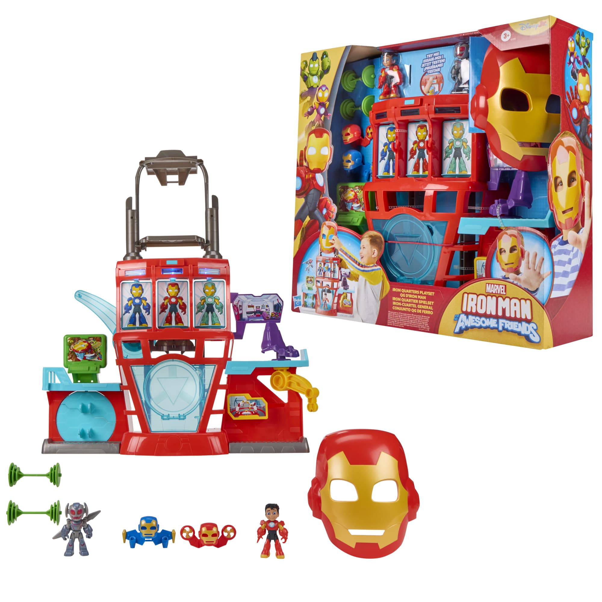 Produktbild Hasbro - Marvel Iron Man and his Awesome Friends elektronisches Iron Quartier Spielset für Jungen und Mädchen 9 von 16