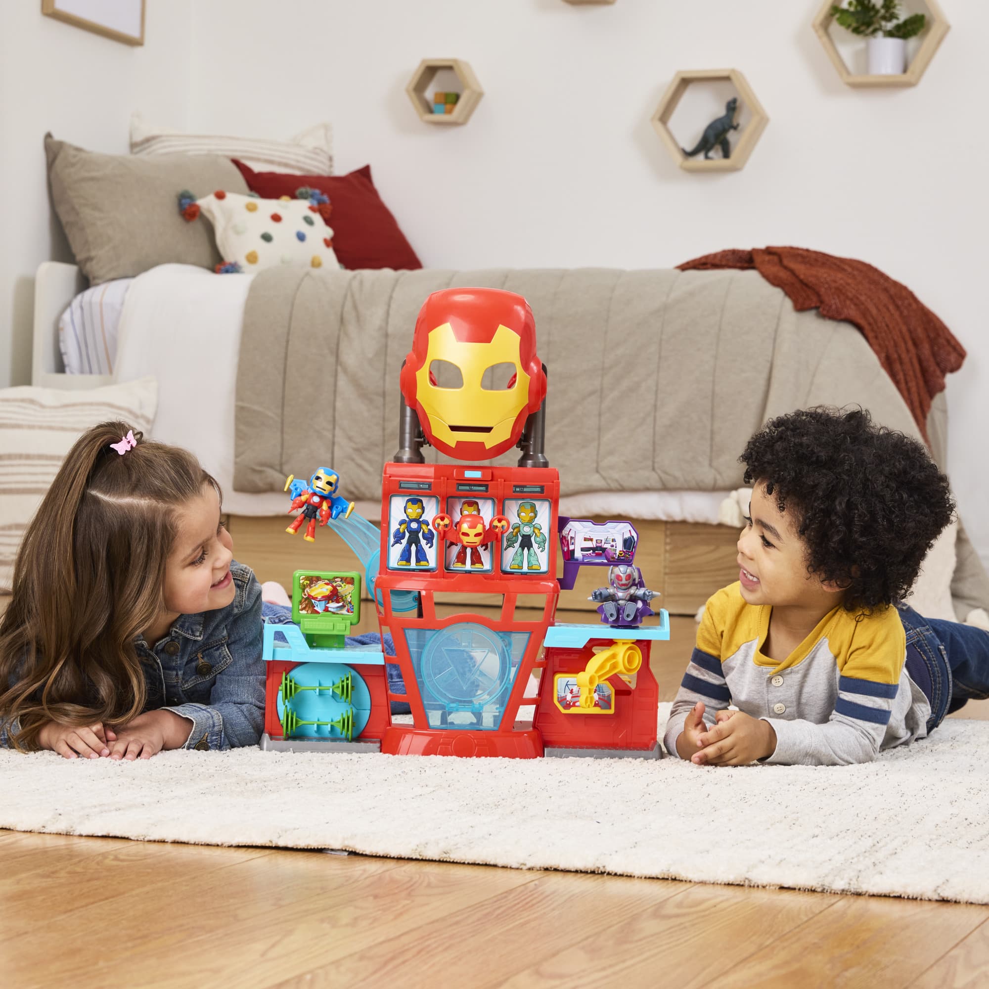 Produktbild Hasbro - Marvel Iron Man and his Awesome Friends elektronisches Iron Quartier Spielset für Jungen und Mädchen 7 von 16