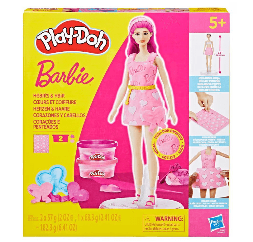 Produktbild Hasbro - Play-Doh Barbie Hearts & Hair – Kreativer Frisurenspaß für kleine Stylist:innen 9 von 11