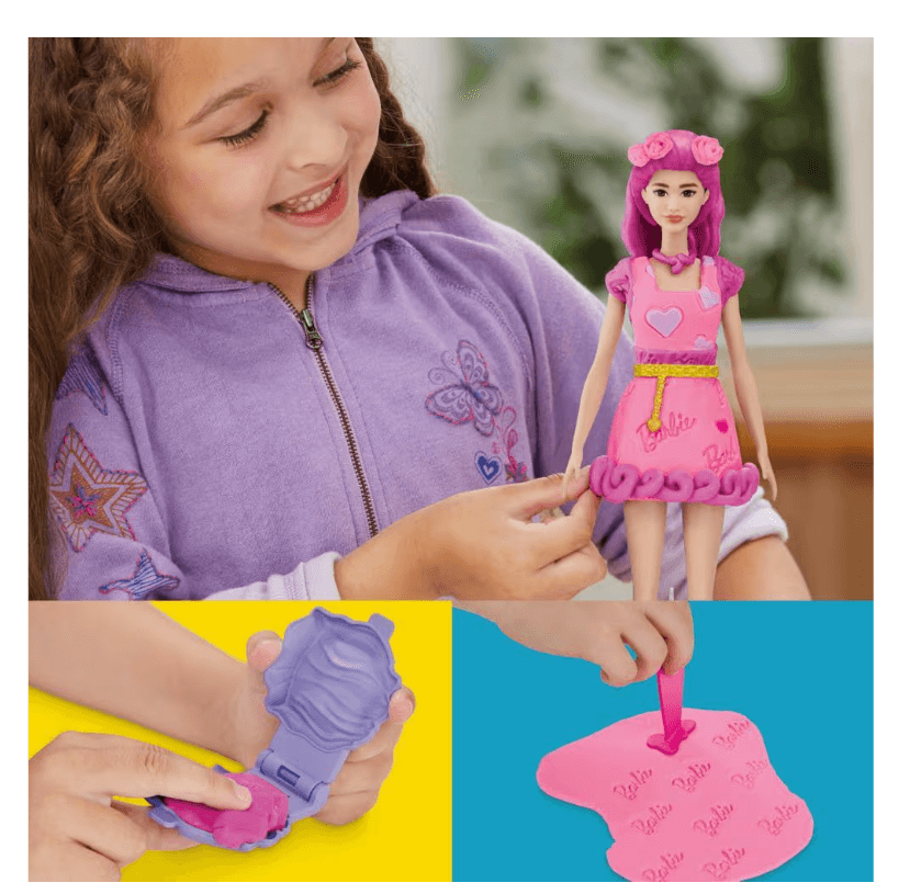 Produktbild Hasbro - Play-Doh Barbie Hearts & Hair – Kreativer Frisurenspaß für kleine Stylist:innen 6 von 11