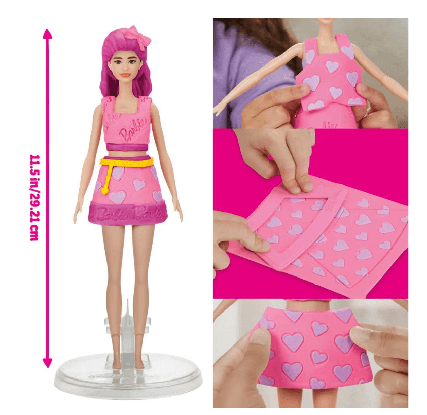 Produktbild Hasbro - Play-Doh Barbie Hearts & Hair – Kreativer Frisurenspaß für kleine Stylist:innen 4 von 11