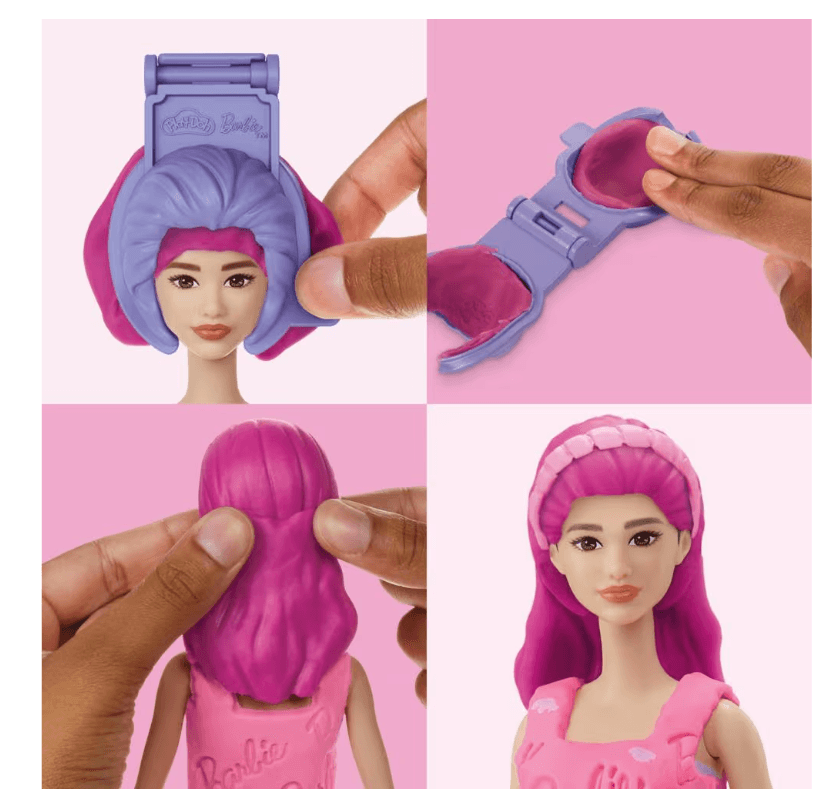 Produktbild Hasbro - Play-Doh Barbie Hearts & Hair – Kreativer Frisurenspaß für kleine Stylist:innen 2 von 11