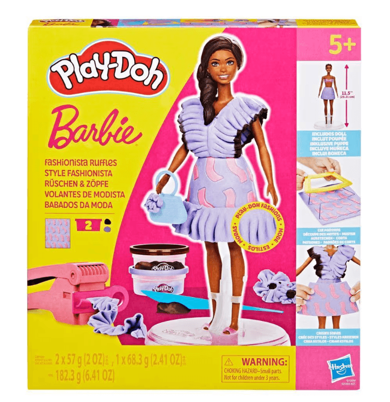 Produktbild Hasbro - Play-Doh Barbie Fashionista Ruffles – Kreatives Mode-Set für kleine Designer:innen 9 von 11