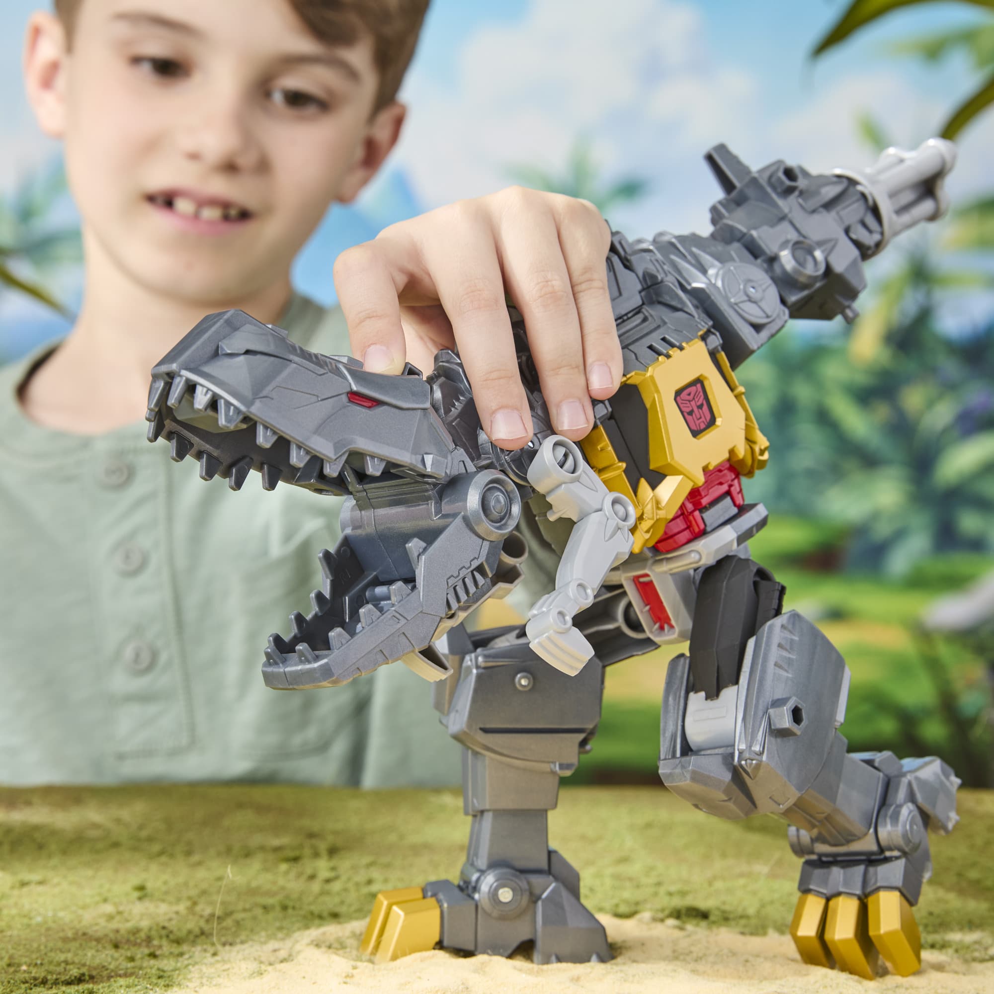 Produktbild Hasbro - Transformers CYBERWORLD Grimlock Chomp & Battle 4 von 15