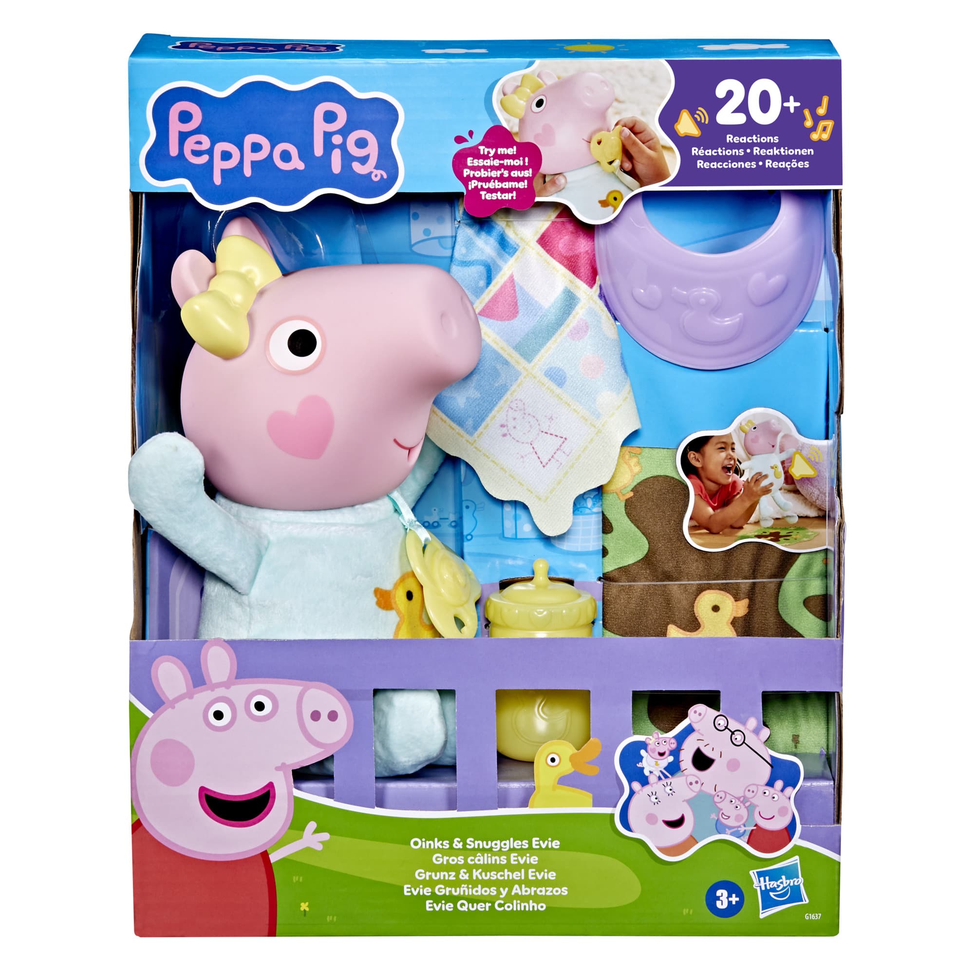 Produktbild Hasbro - Peppa Pig Grunz und Kuschel Evie interaktive Babypuppe 15 von 15