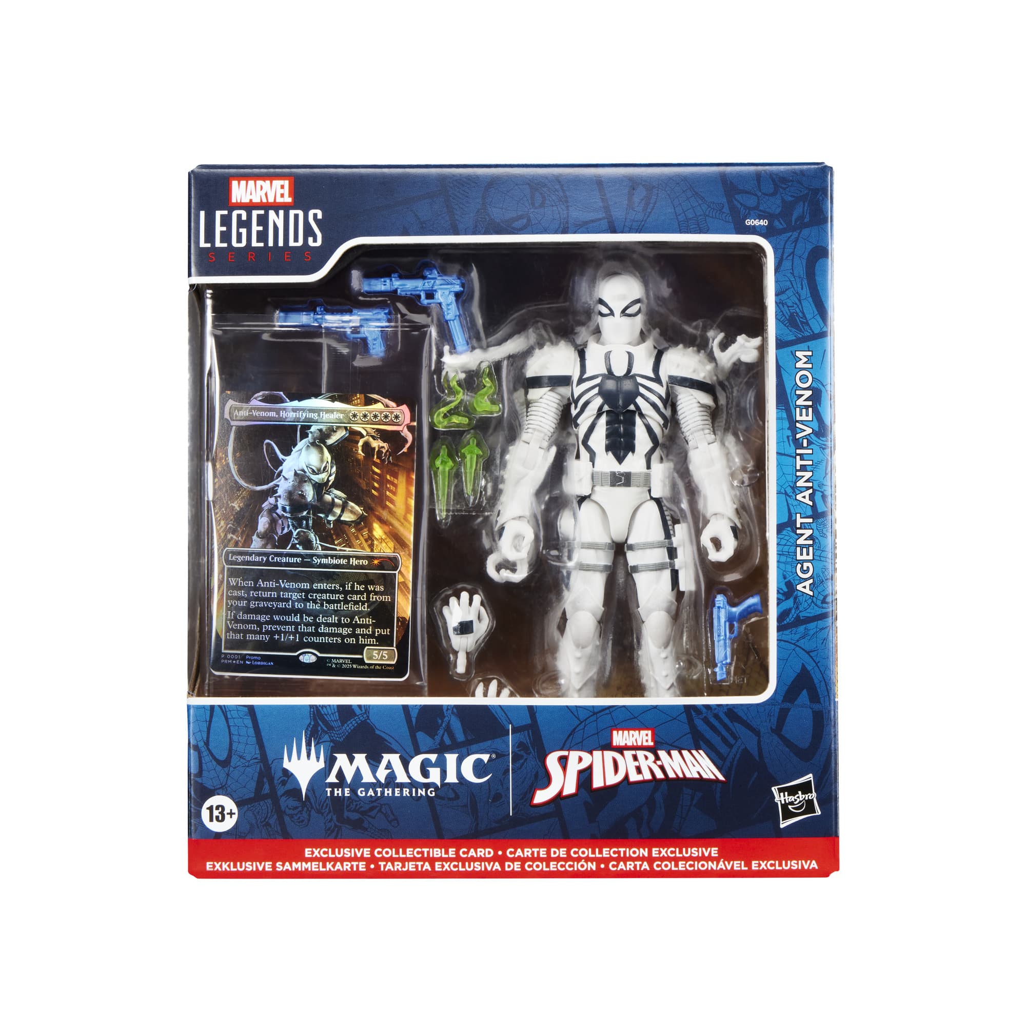 Hasbro - Marvel Legends Series Agent Anti-Venom – Actionfigur 15 cm + exklusive Magic: The Gathering Foil-Karte