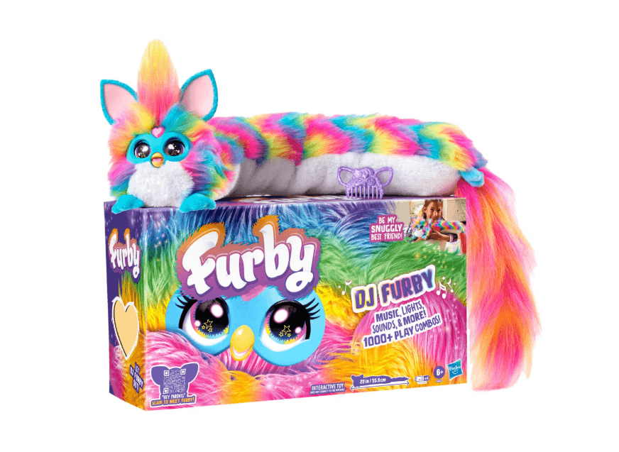Hasbro - Furby DJ Furby interaktives Spielzeug, Regenbogen