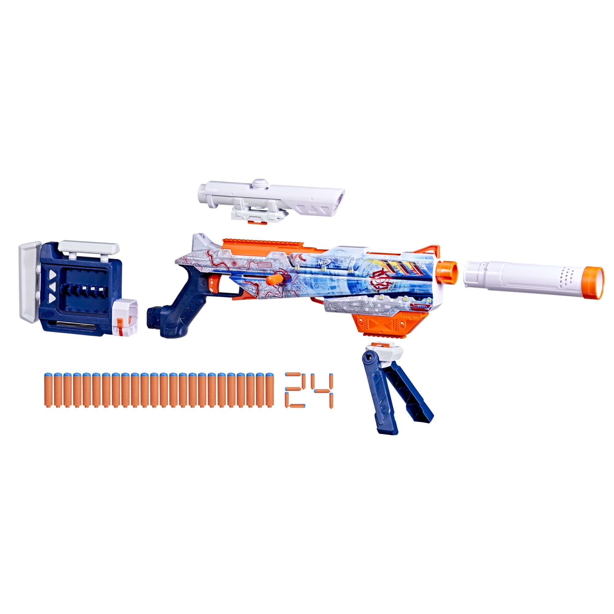 Produktbild Hasbro - Nerf N Series Loadout Arctic Zerostriker Blaster und N1 Darts 12 von 17