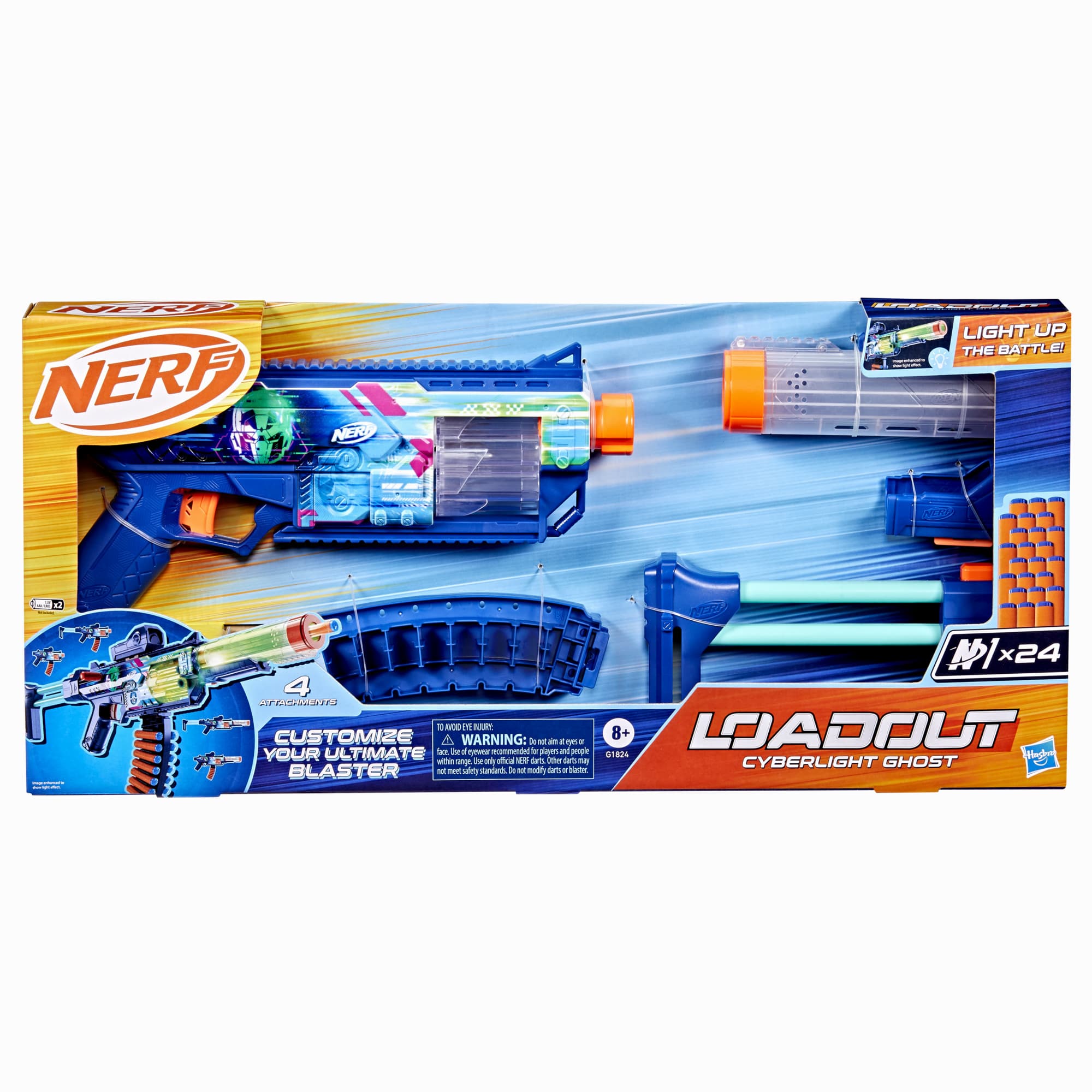 Produktbild Hasbro - Nerf N Series Loadout Cyberlight Ghost Blaster und N1 Darts 18 von 18