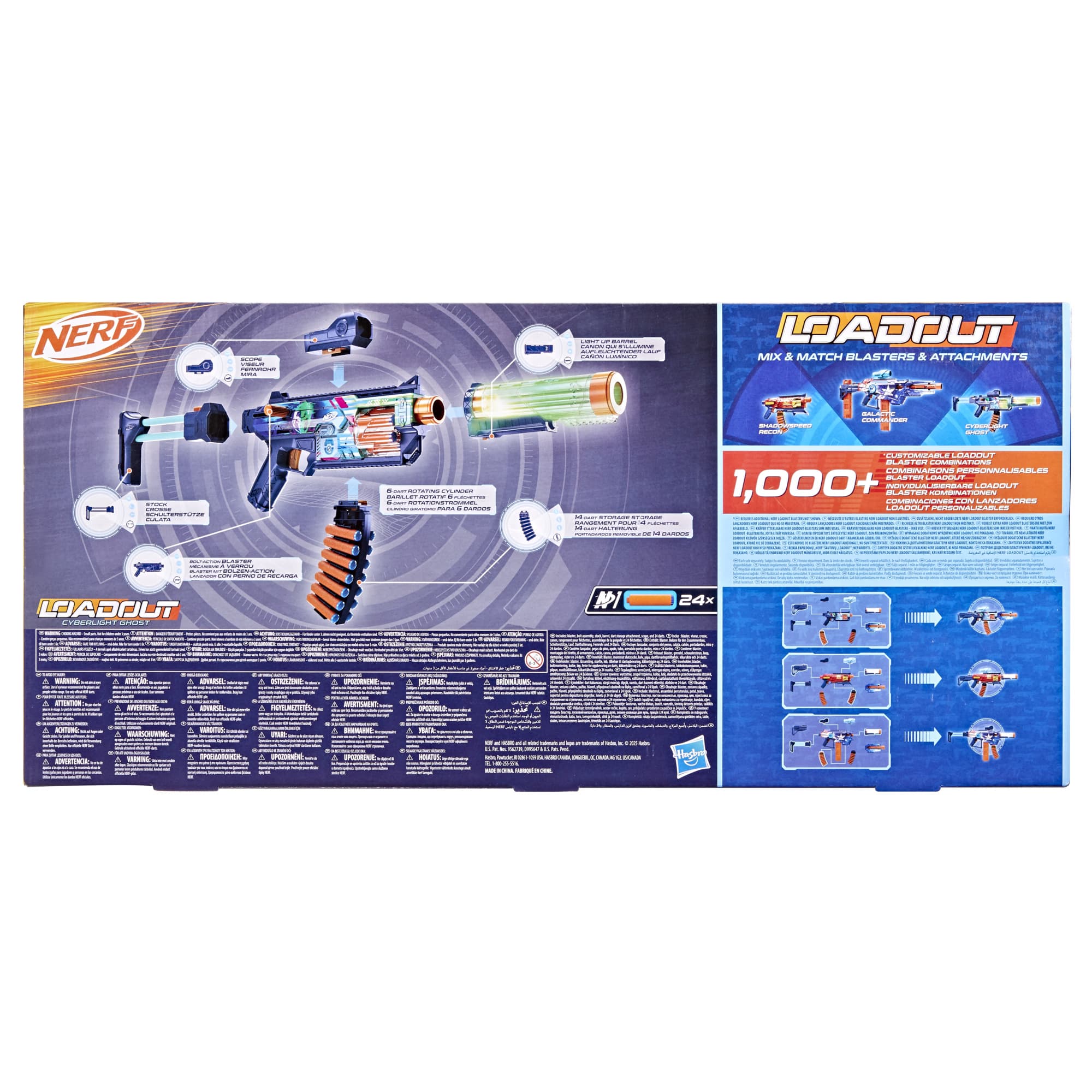 Produktbild Hasbro - Nerf N Series Loadout Cyberlight Ghost Blaster und N1 Darts 16 von 18