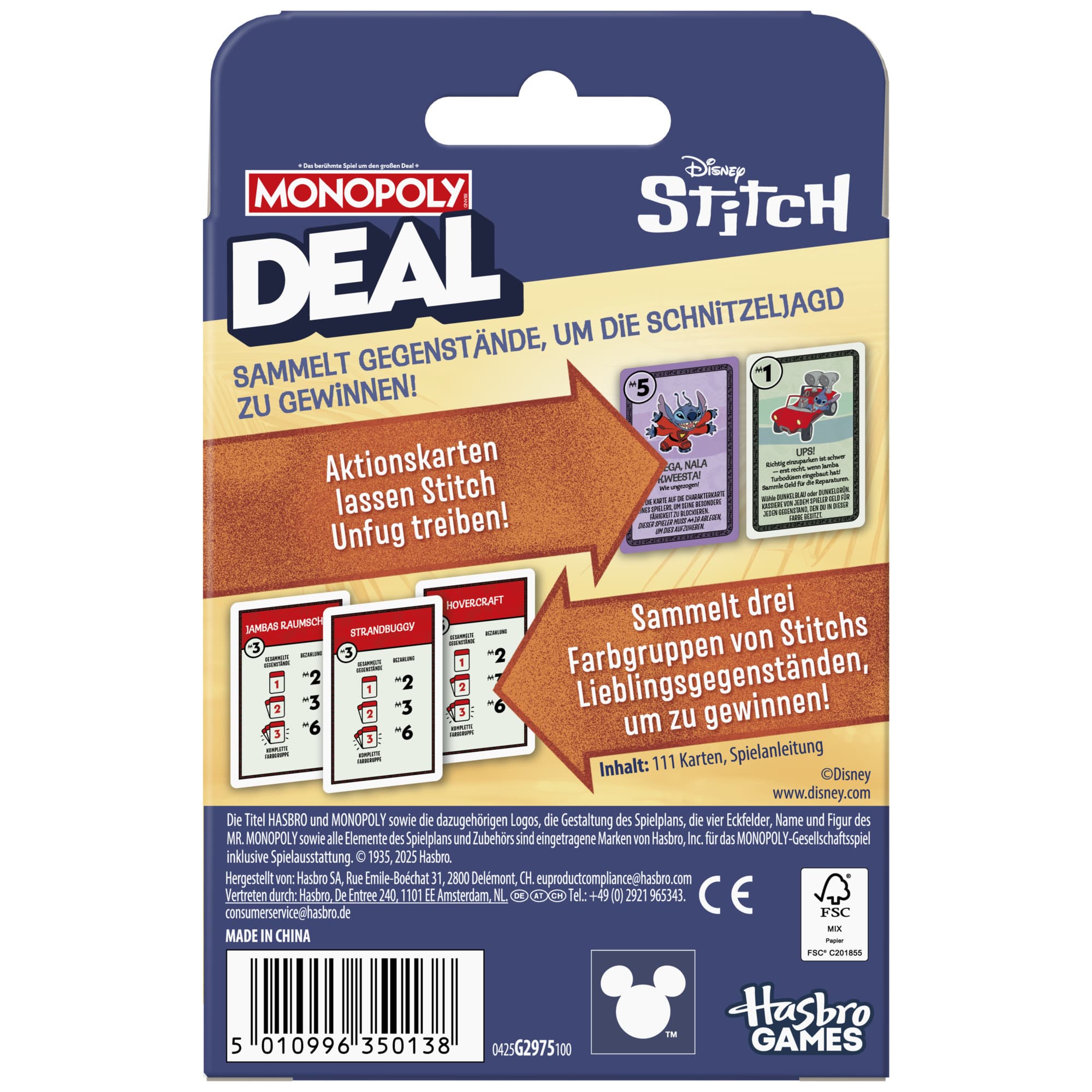 Produktbild Hasbro - Monopoly Deal – Disney Stitch Edition 5 von 7