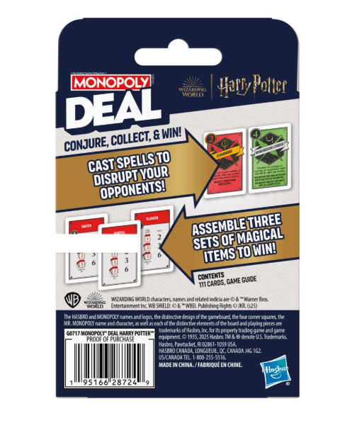 Produktbild Hasbro Gaming - Monopoly Deal HARRY POTTER (englische Ausgabe) 3 von 4