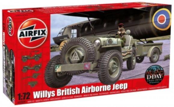 Airfix 1502339 - Modellbausatz Willys Jeep, Trailer&6PDR Gun, 1:72