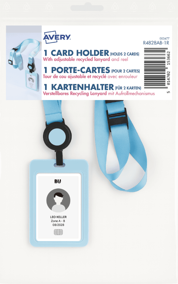 AVERY Lanyard mit Kartenhalter blau