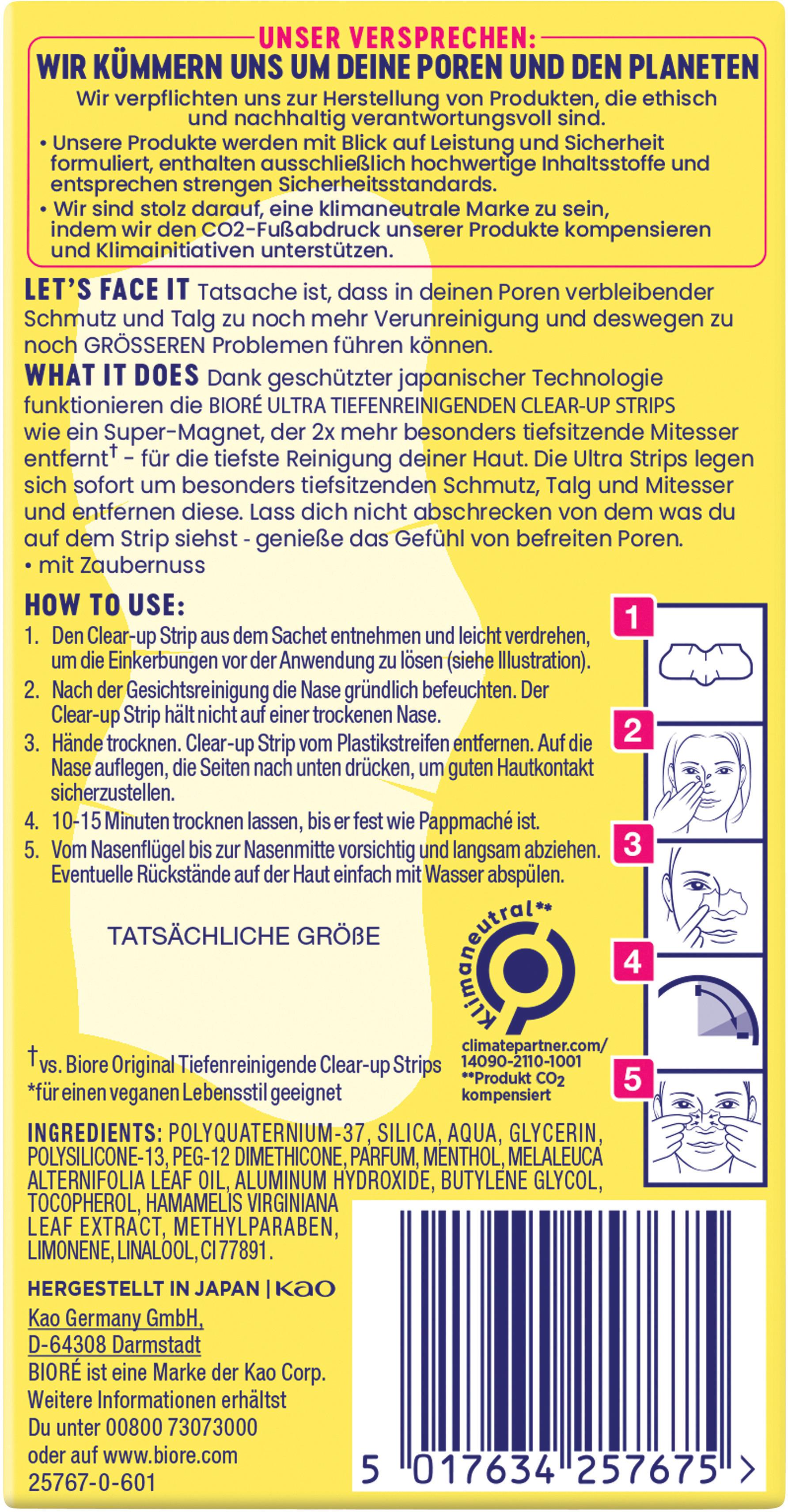 Produktbild BIORÉ Zaubernuss Ultra-Tiefenreinigende Clear-Up Strips 2 von 2