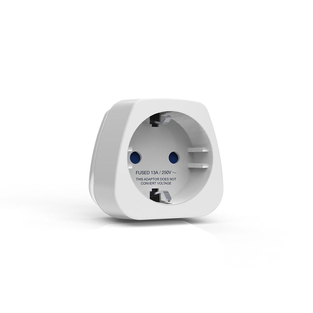 TravelBlue Europa an UK Travel Adaptor - geerdet