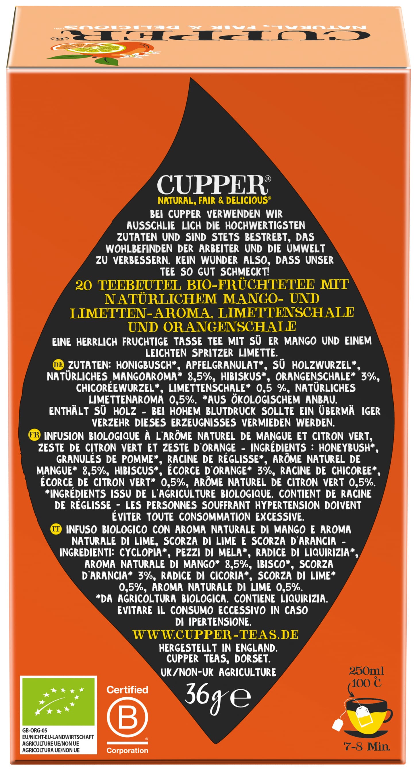 Produktbild CUPPER Bio Früchtetee Mango & Citrus Organic Infusion 2 von 2