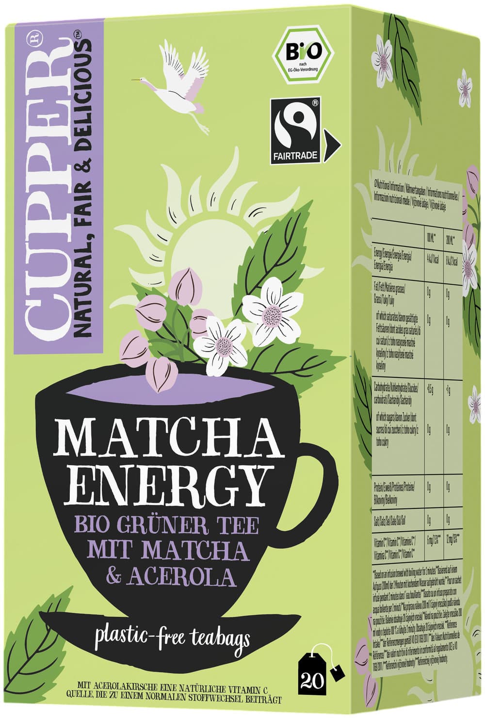 CUPPER Bio Grüntee Matcha Energy