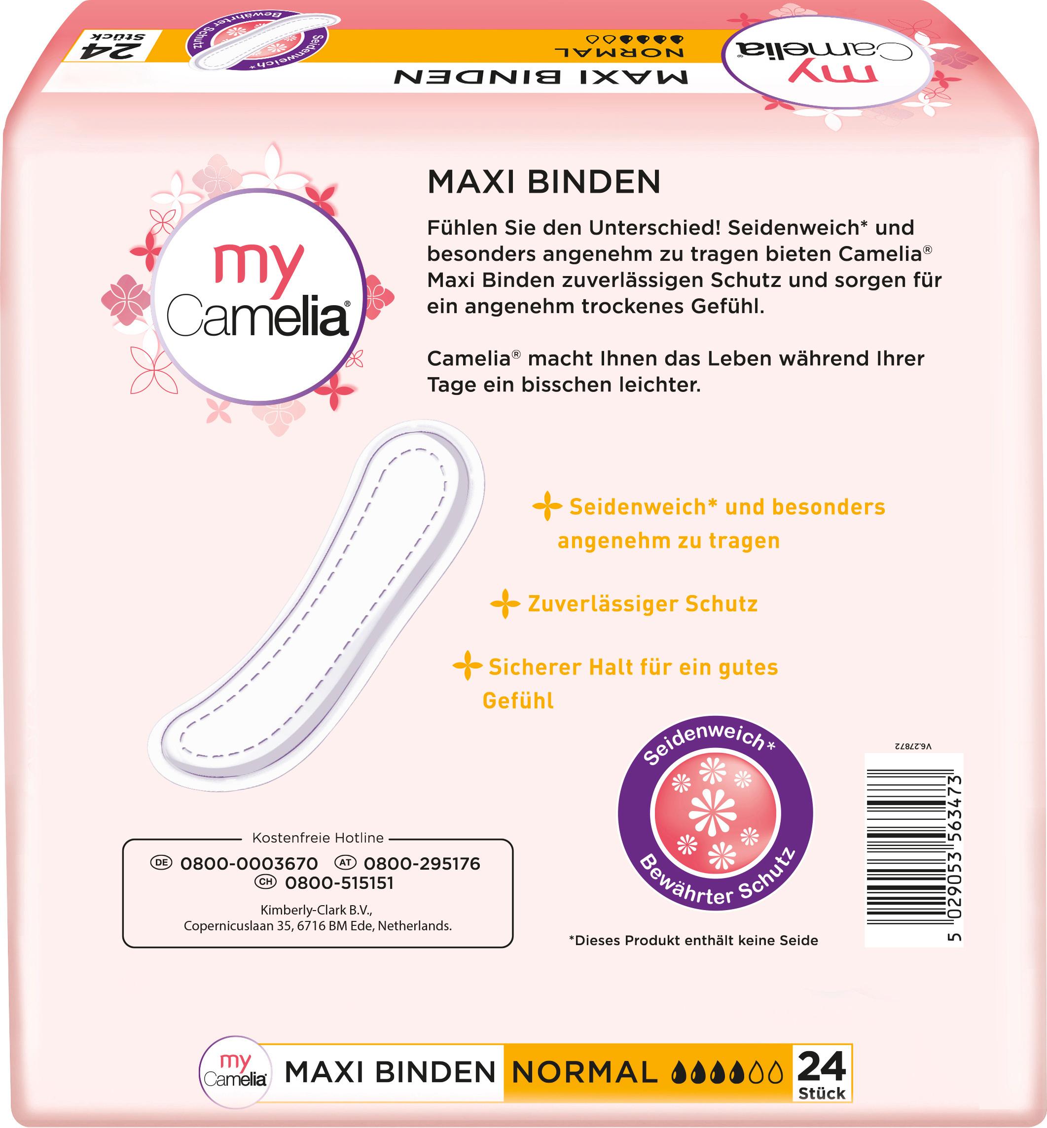 Produktbild CAMELIA MAXI BINDE NORMAL 24ER 2 von 5