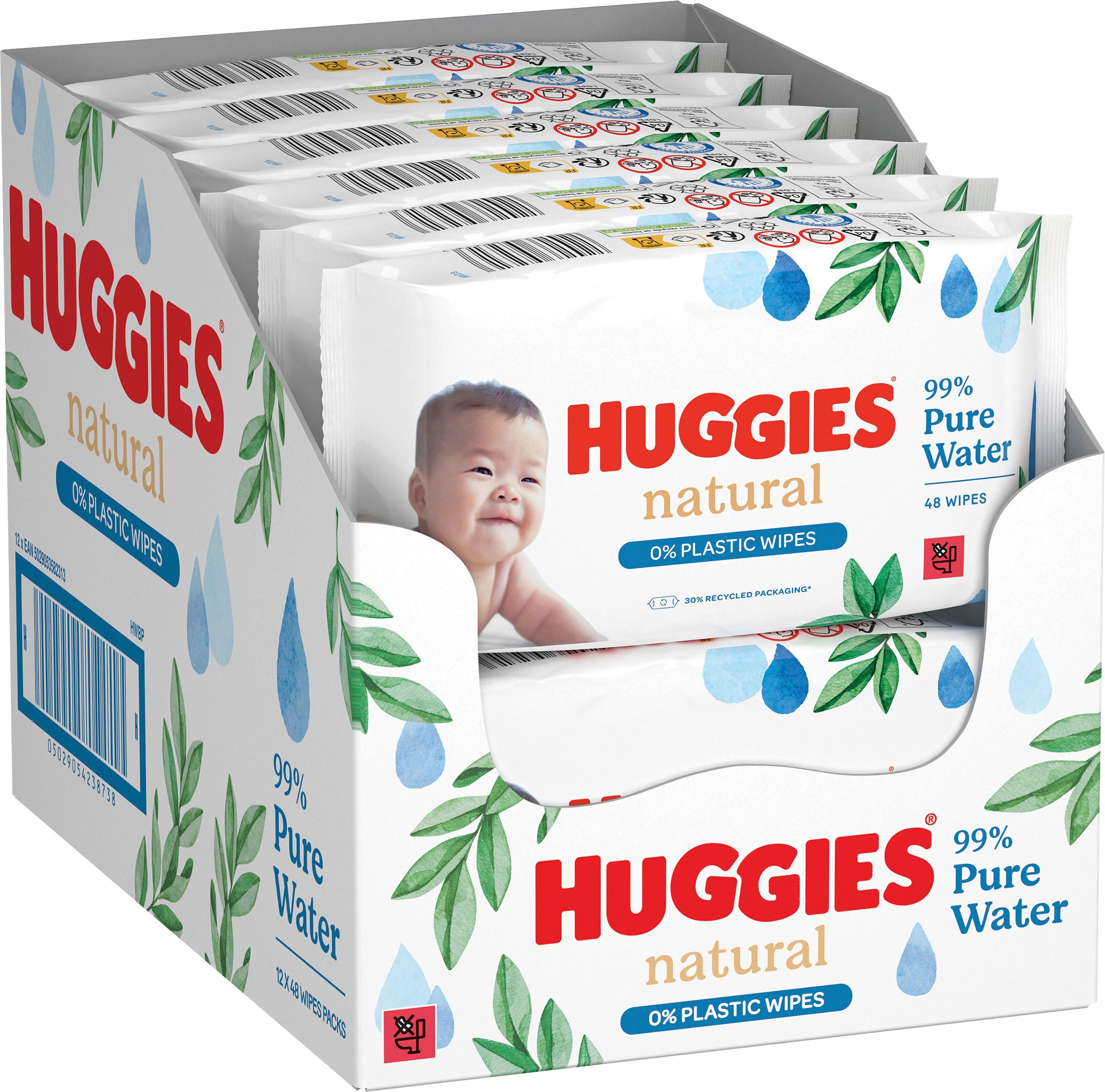 Produktbild Huggies Natural 0% Plastic 99% Pure Water Baby-Pflegetücher 2 von 2