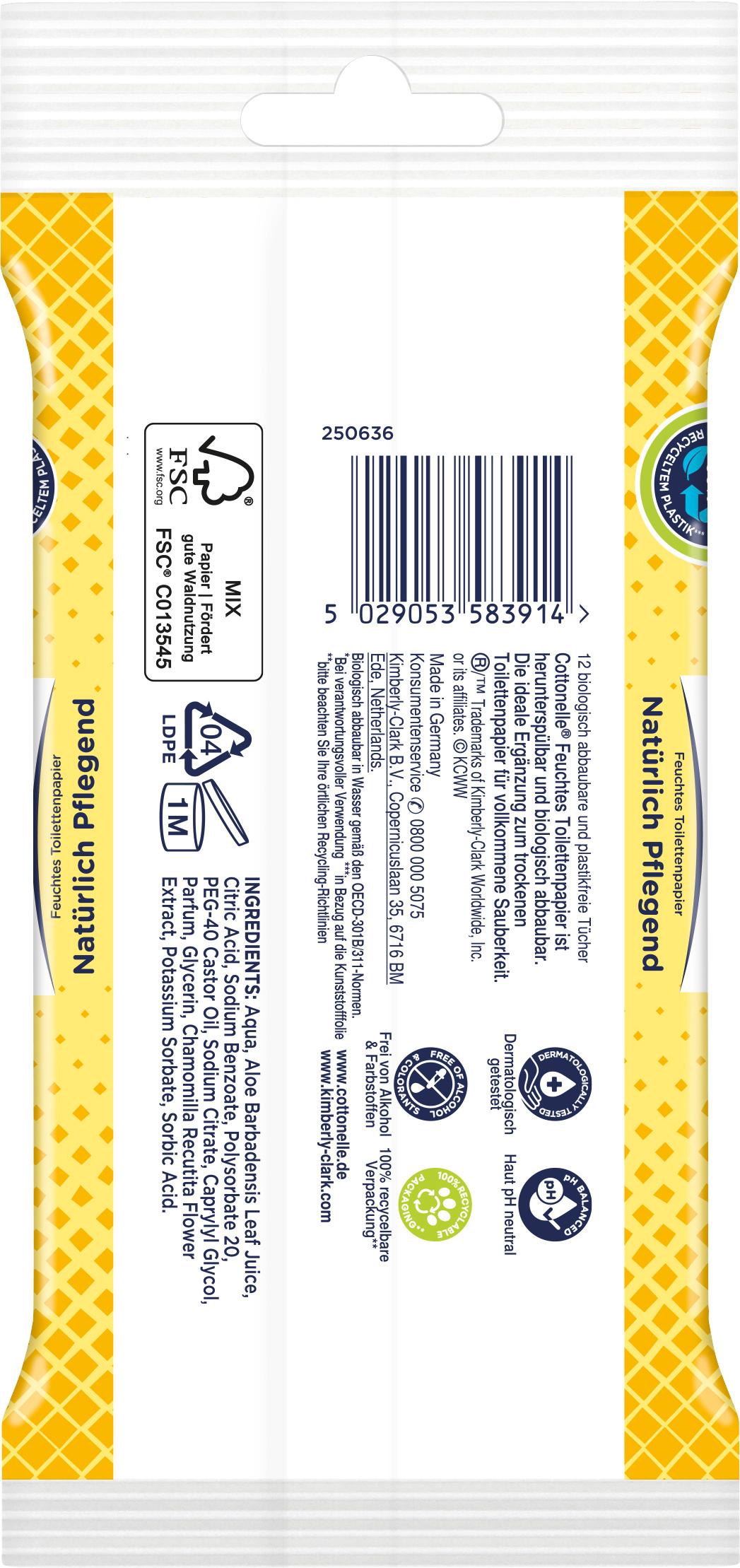 Produktbild Cottonelle Feuchtes Toilettenpapier für unterwegs 2 von 2