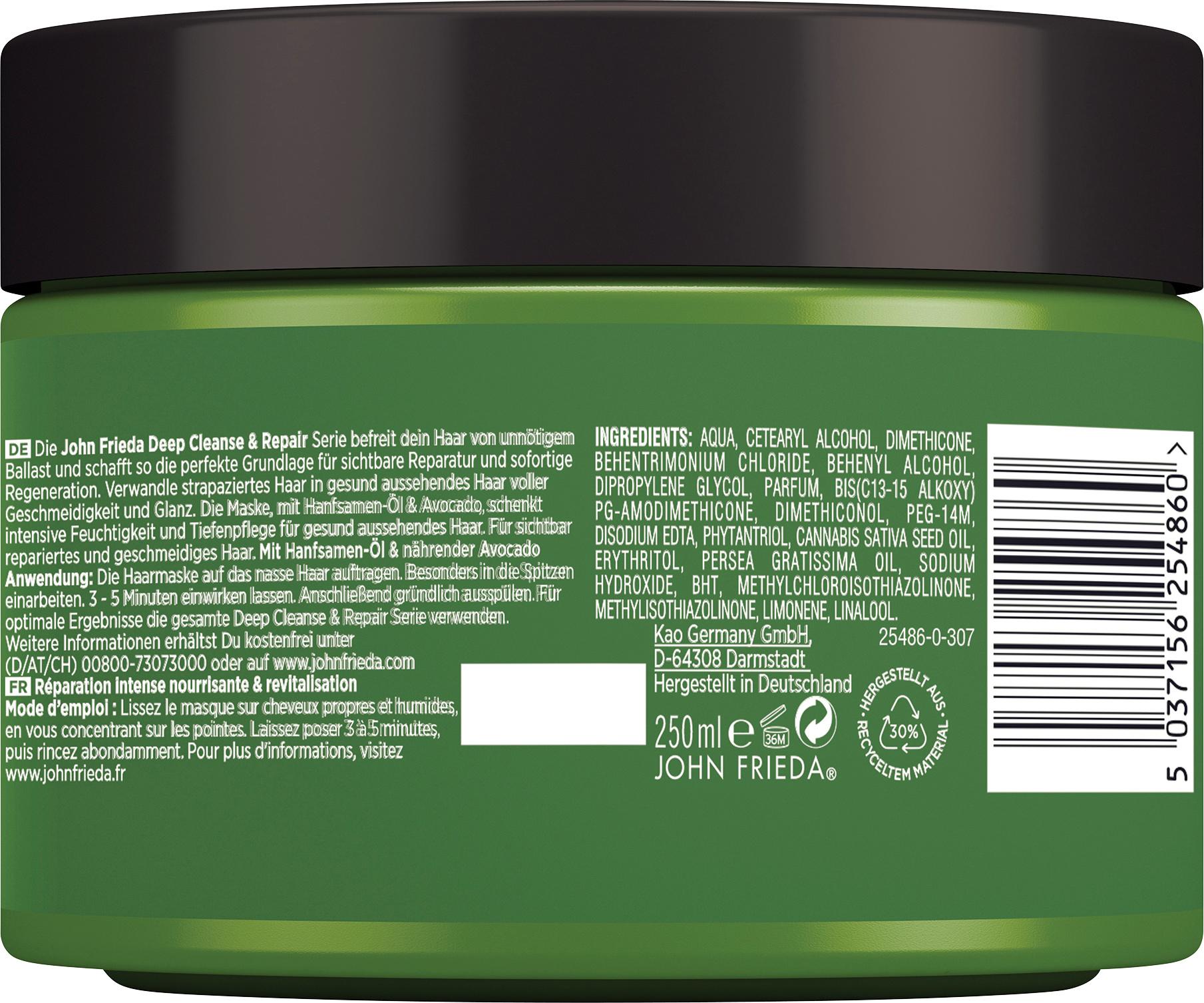 Produktbild John Frieda Deep Cleanse&Repair Masque 250ml 2 von 2