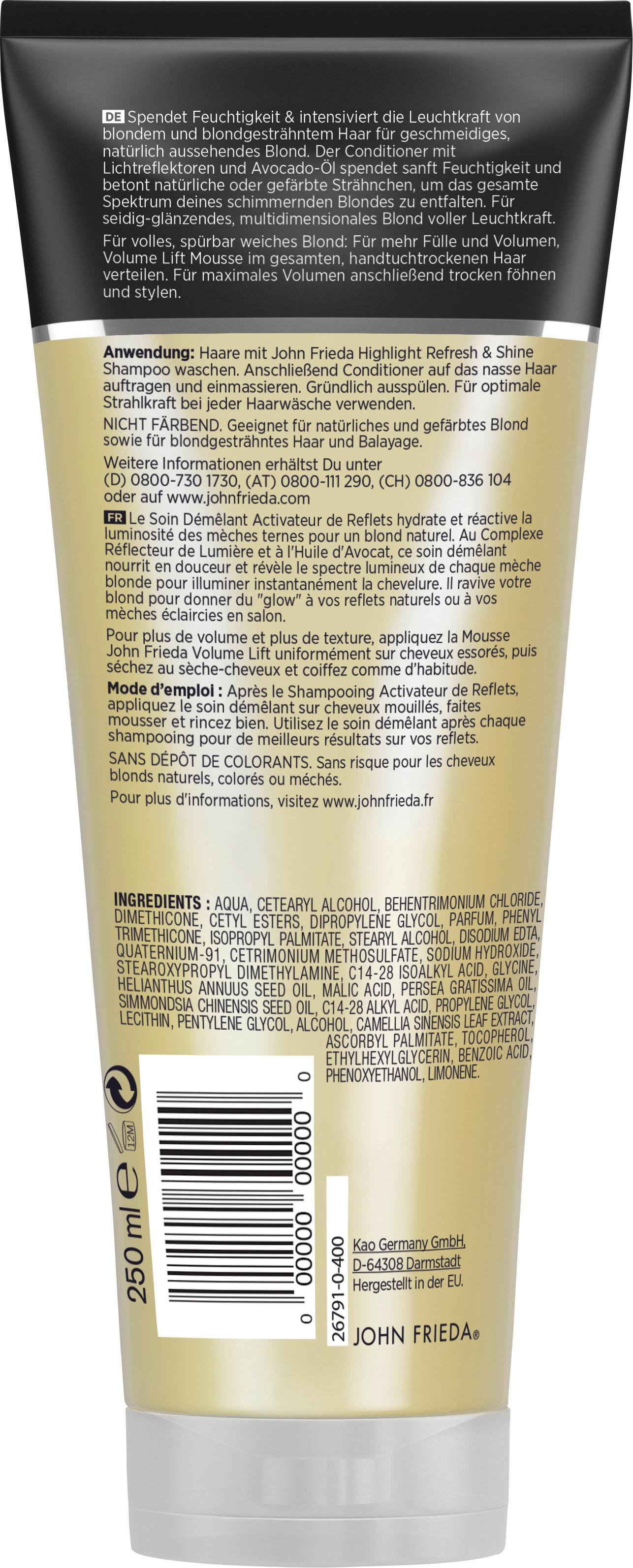 Produktbild John Frieda Highlight Refresh&Shine Conditioner 250ml 2 von 2