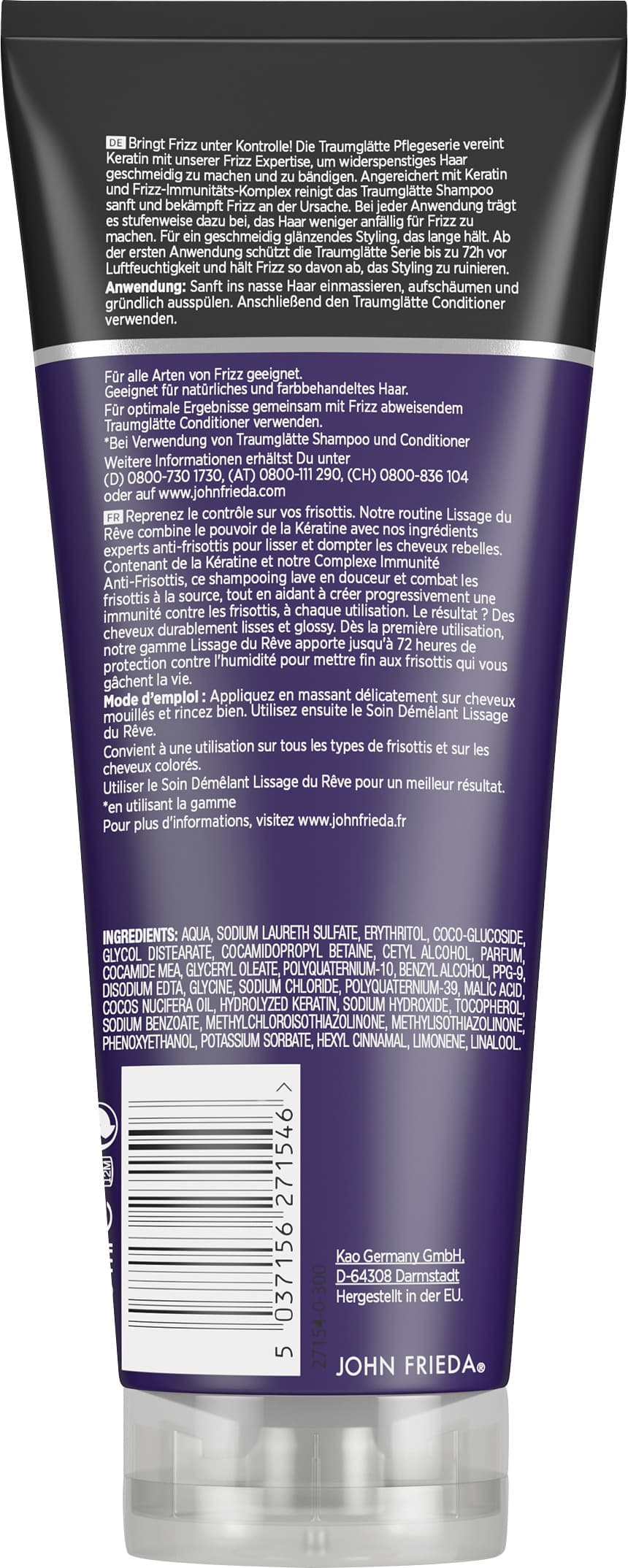 Produktbild John Frieda Frizz Ease Traumglätte Shampoo 250 ml 2 von 2