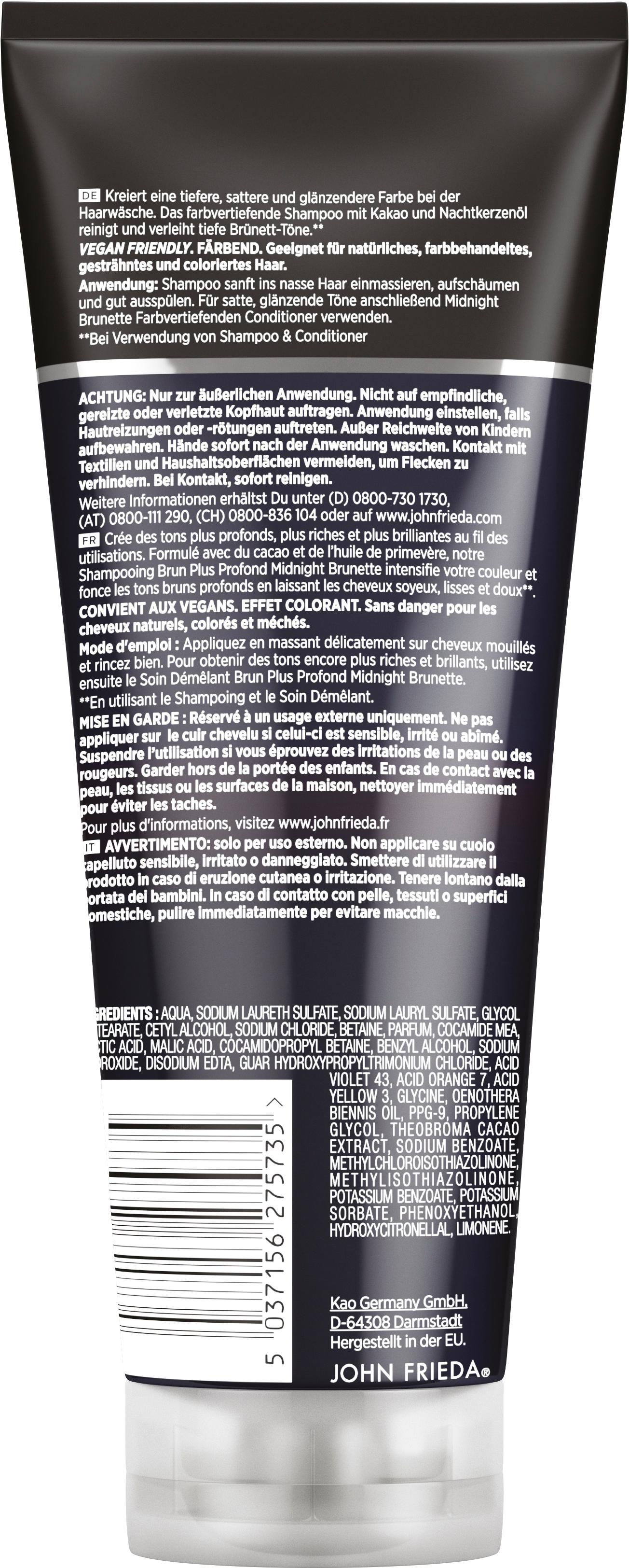 Produktbild John Frieda Midnight Brunette Farbvertiefendes Shampoo 250ml 2 von 2