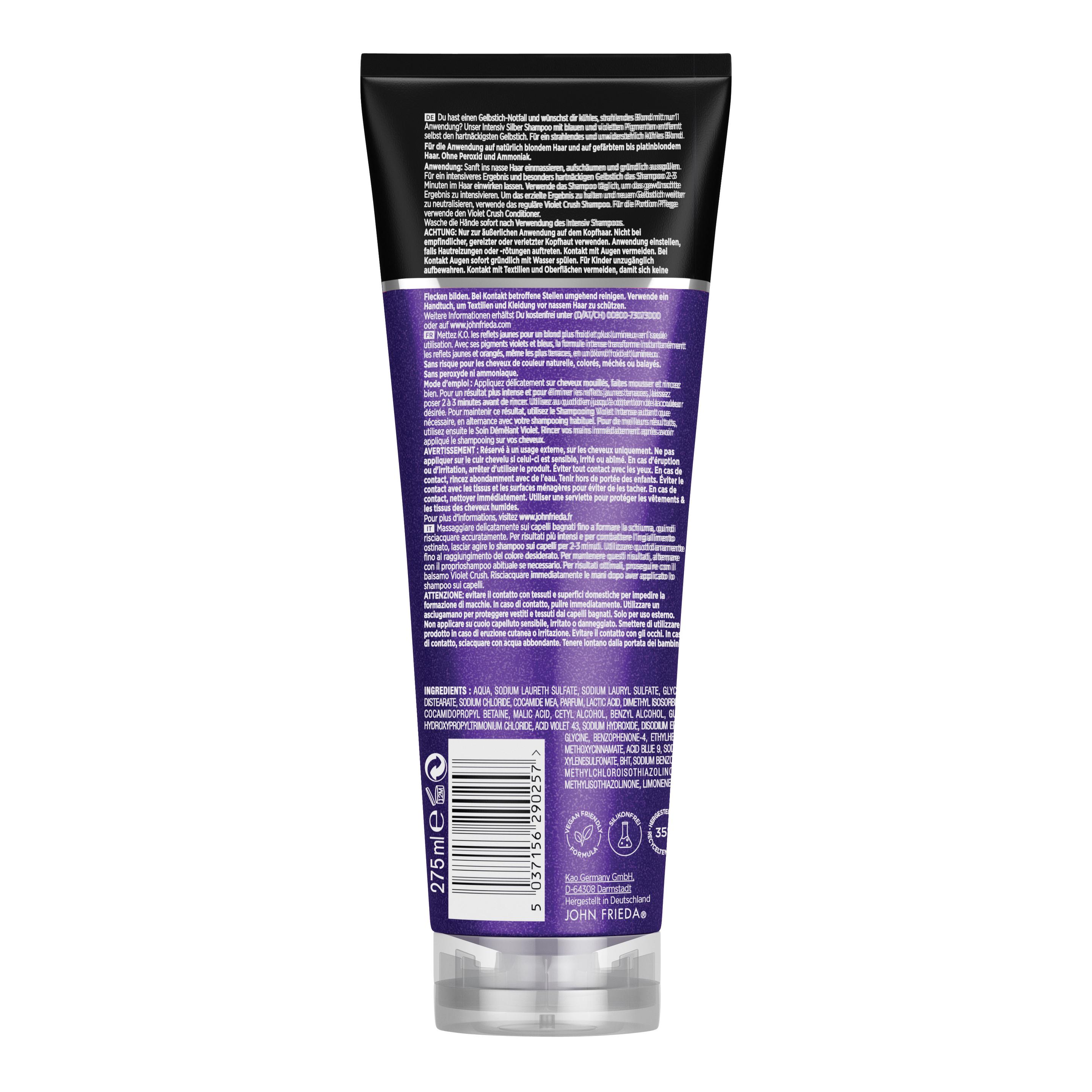 Produktbild John Frieda Violet Crush Intensiv Silber Shampoo 2 von 2