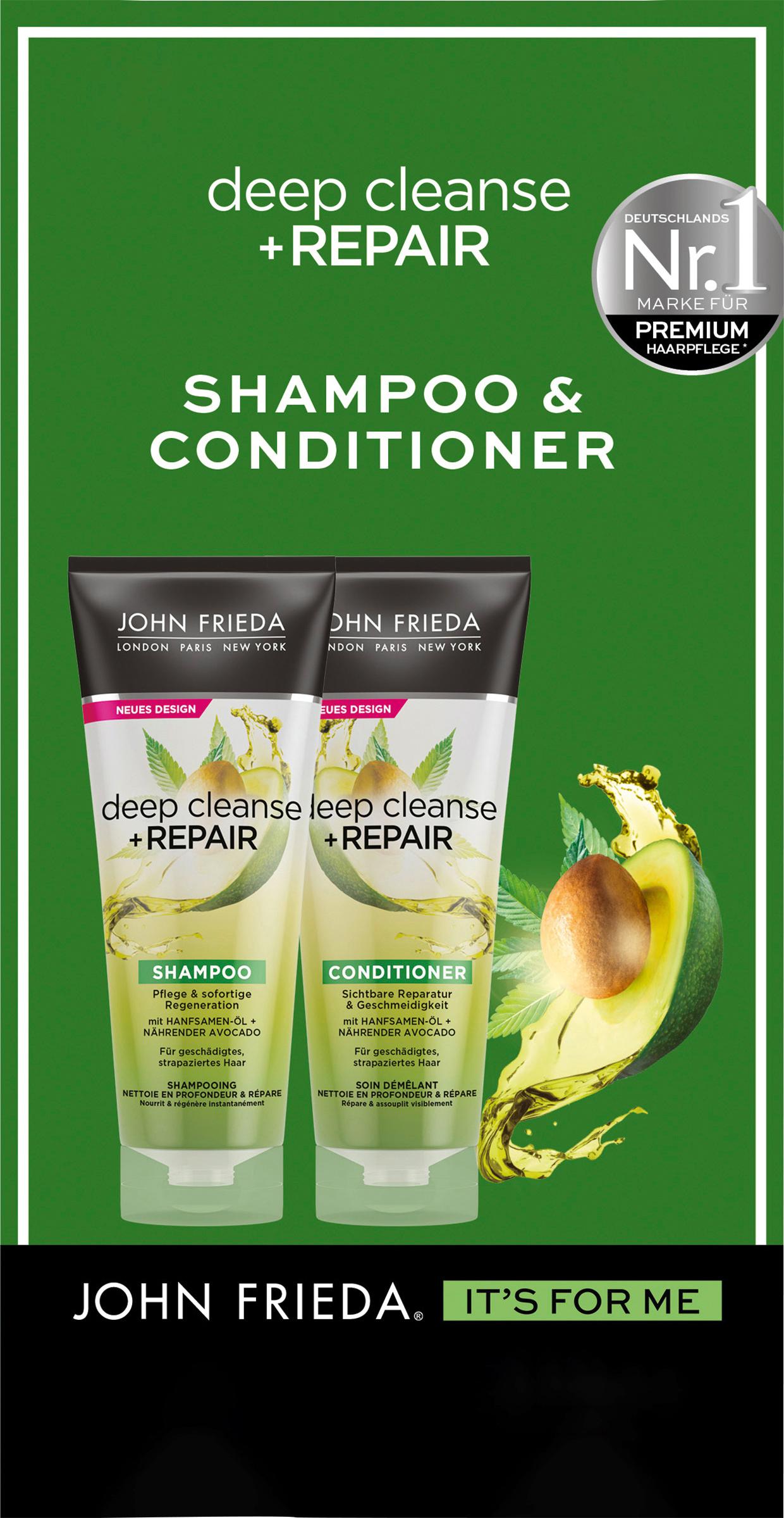 John Frieda deep cleanse + Repair Duo Shampoo + Condtioner