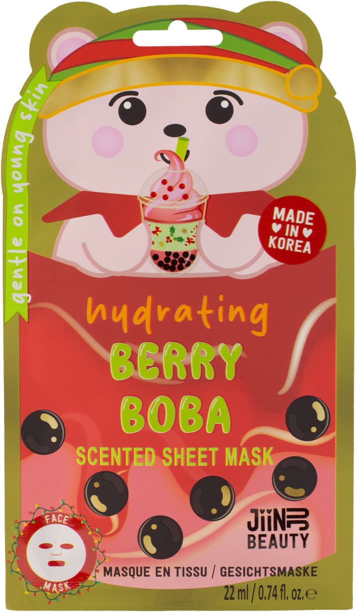 JIINJU Tuchmaske Berry Boba
