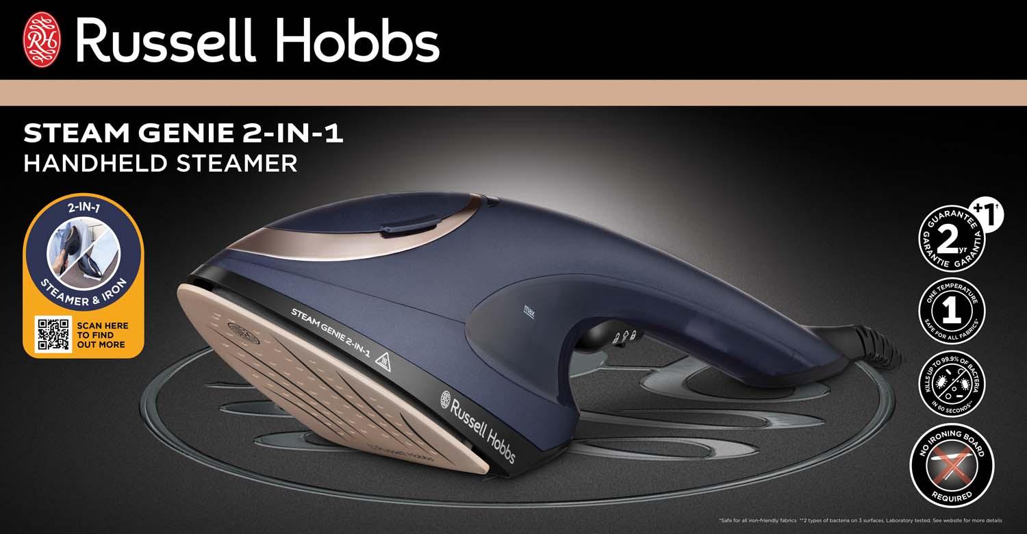 Produktbild Russell Hobbs Steam Genie 2 in 1 Dampfbürste 28370-56 2 von 6