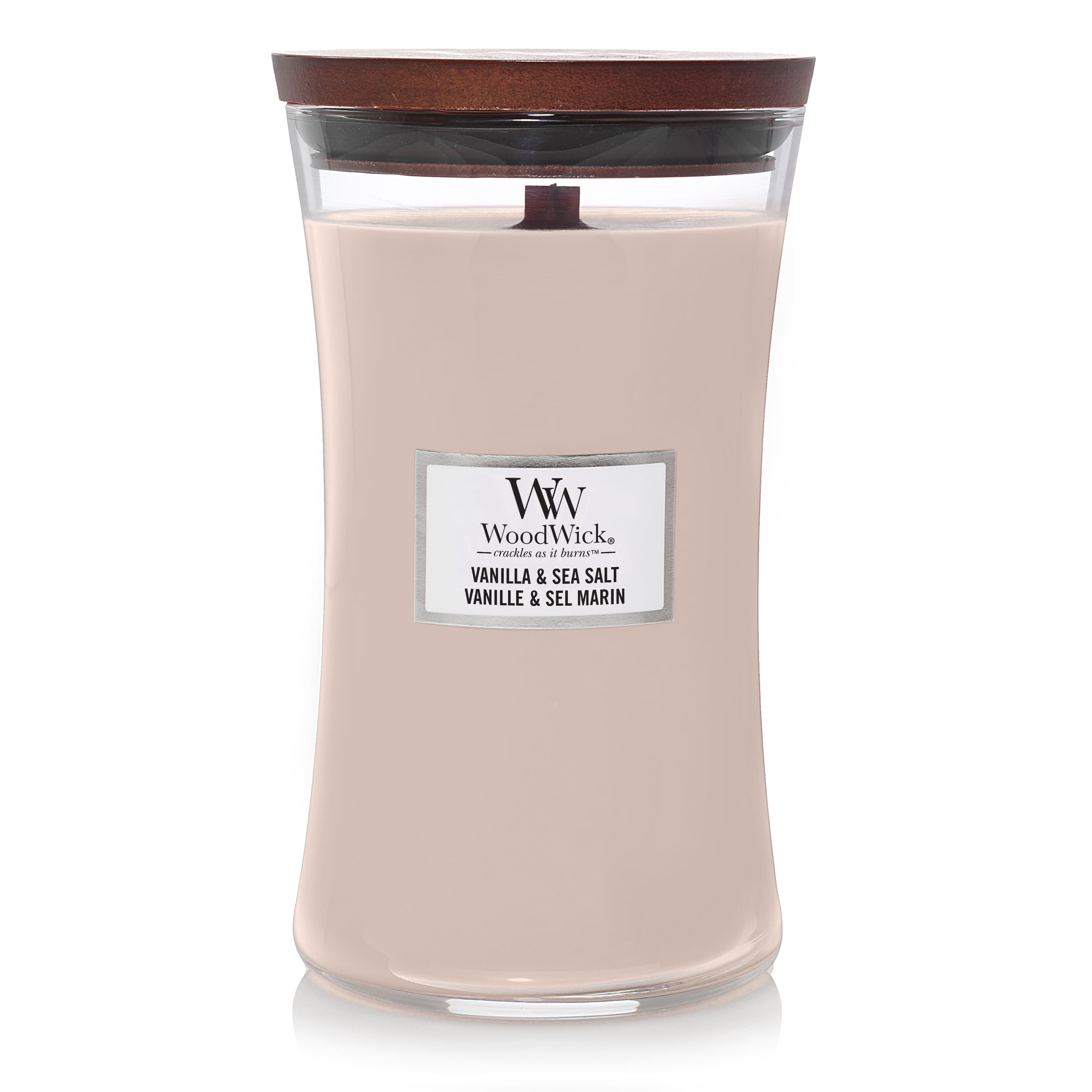 WoodWick Duftkerze Große Kerze Vanilla & Sea Salt
