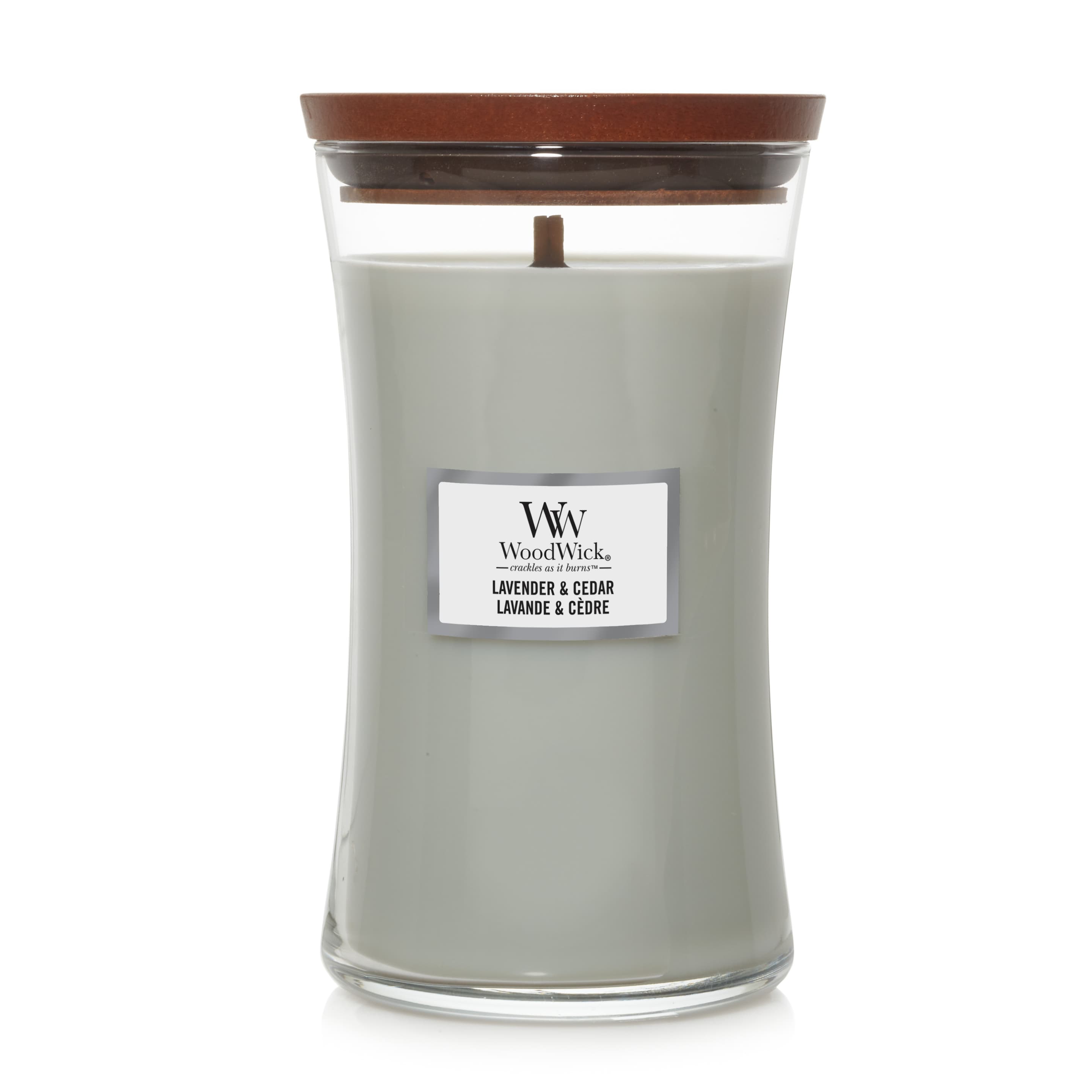WoodWick Duftkerze Große Kerze Lavender and Cedar