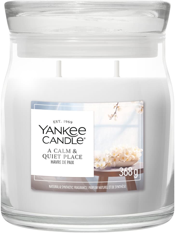 Yankee Candle Duftkerze Signature Mittelgroße Kerze im Glas A Calm & Quiet Place