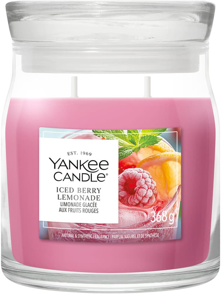 Yankee Candle Duftkerze Signature Medium Jar Iced Berry Lemonade