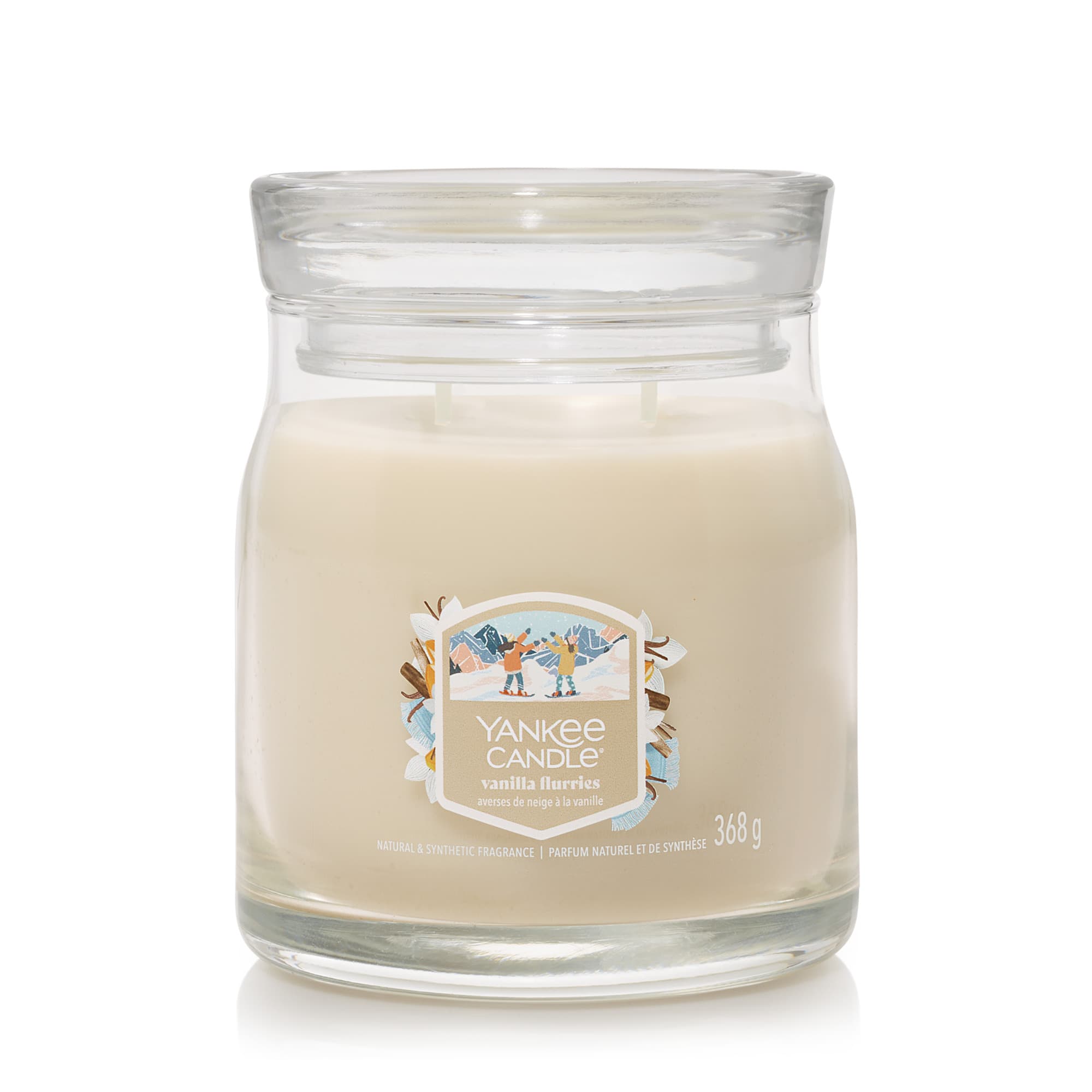 Yankee Candle Duftkerze Signature Mittelgroße Kerze im Glas Vanilla Flurries