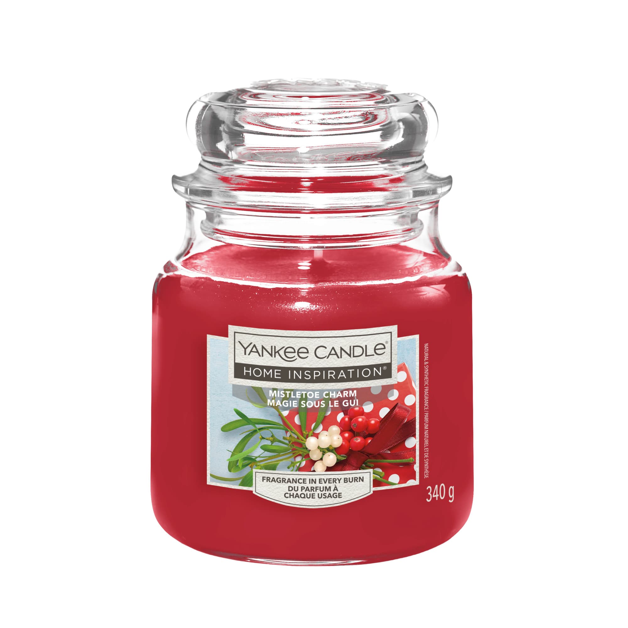 Yankee Candle Home Inspiration Mittelgroße Kerze im Glas Mistletoe Charm