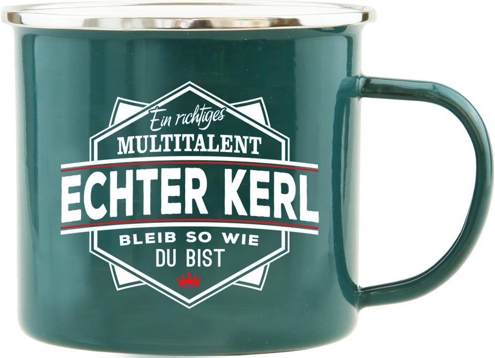H&H Echter Kerl Emaille-Becher Echter Kerl