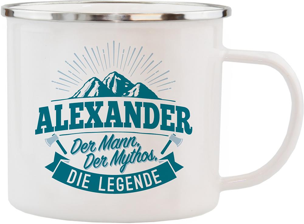H&H Echter Kerl Emaille-Becher Alexander